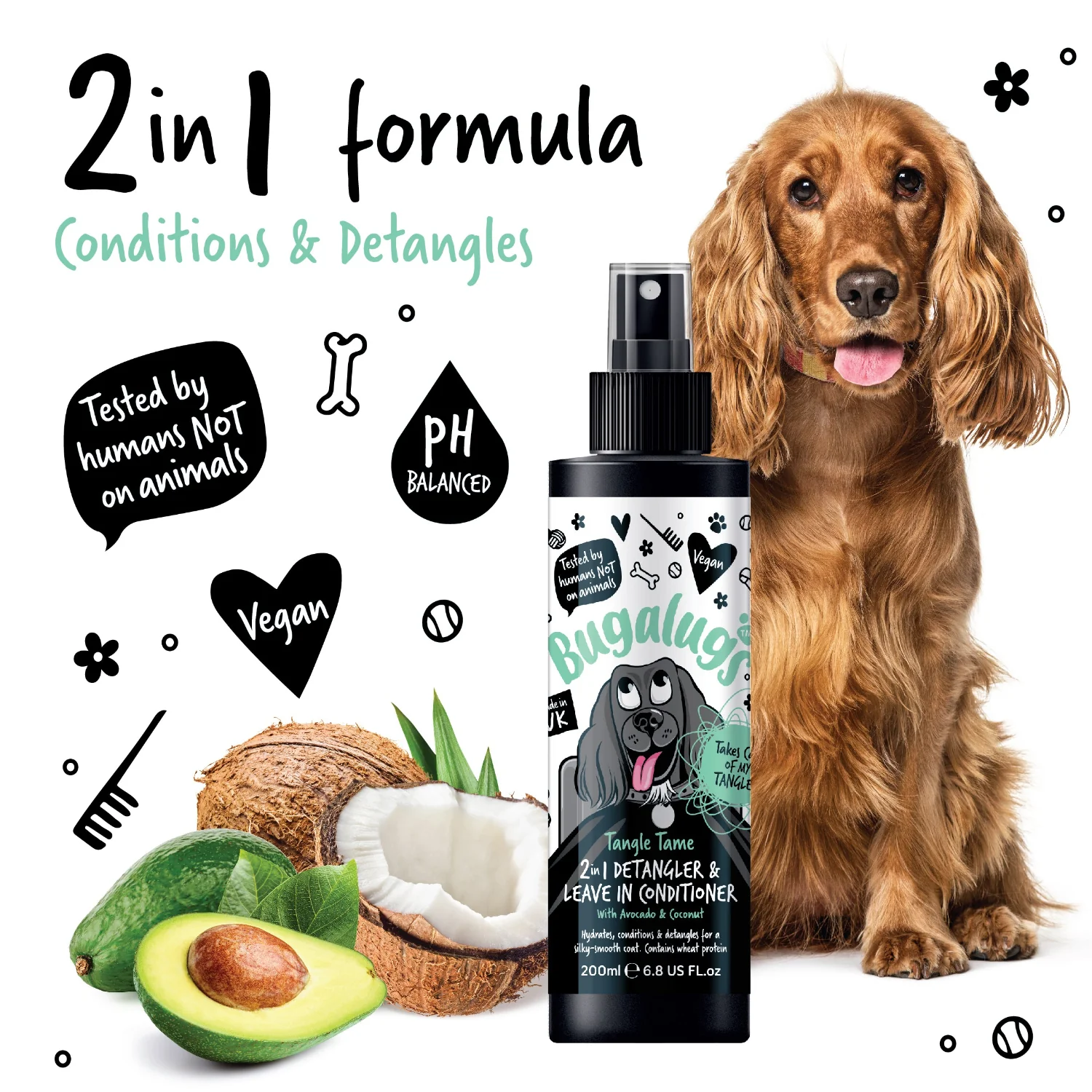 Tangle Tame 2-in-1 Dog Detangler & Leave-in Conditioner Spray for Dogs - Image 5