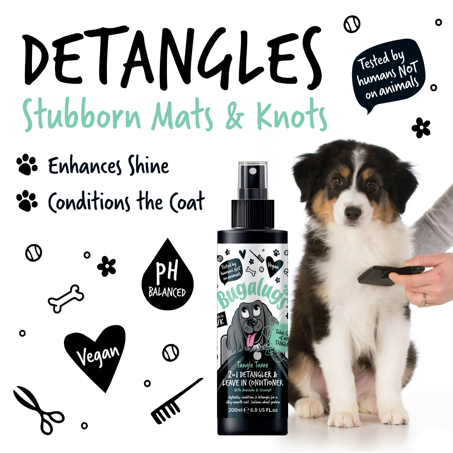 Tangle Tame 2-in-1 Dog Detangler & Leave-in Conditioner Spray for Dogs - Image 6
