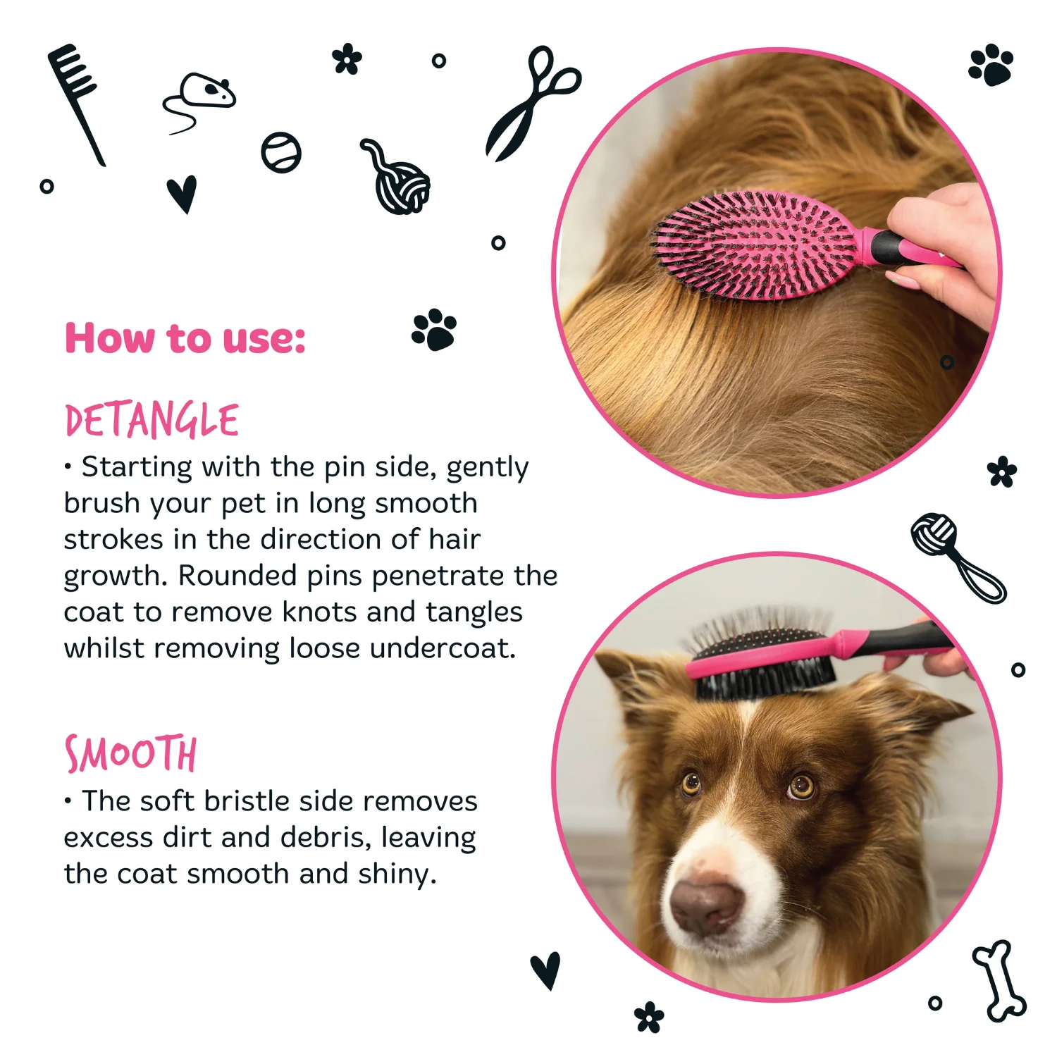 2-in-1 Double Sided Grooming Brush - Image 4