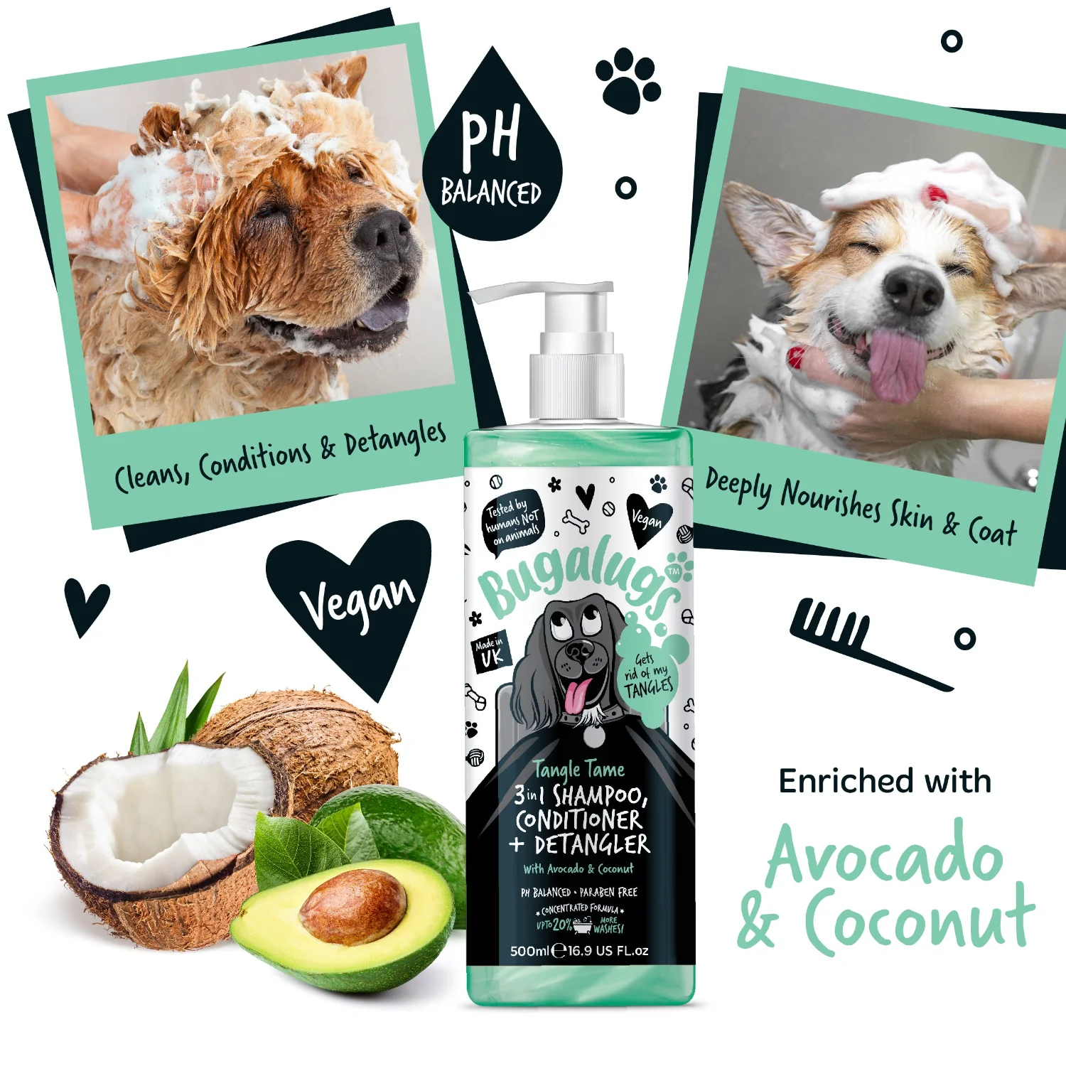 Tangle Tame 3-in-1 Dog Shampoo, Conditioner & Detangler - Image 4