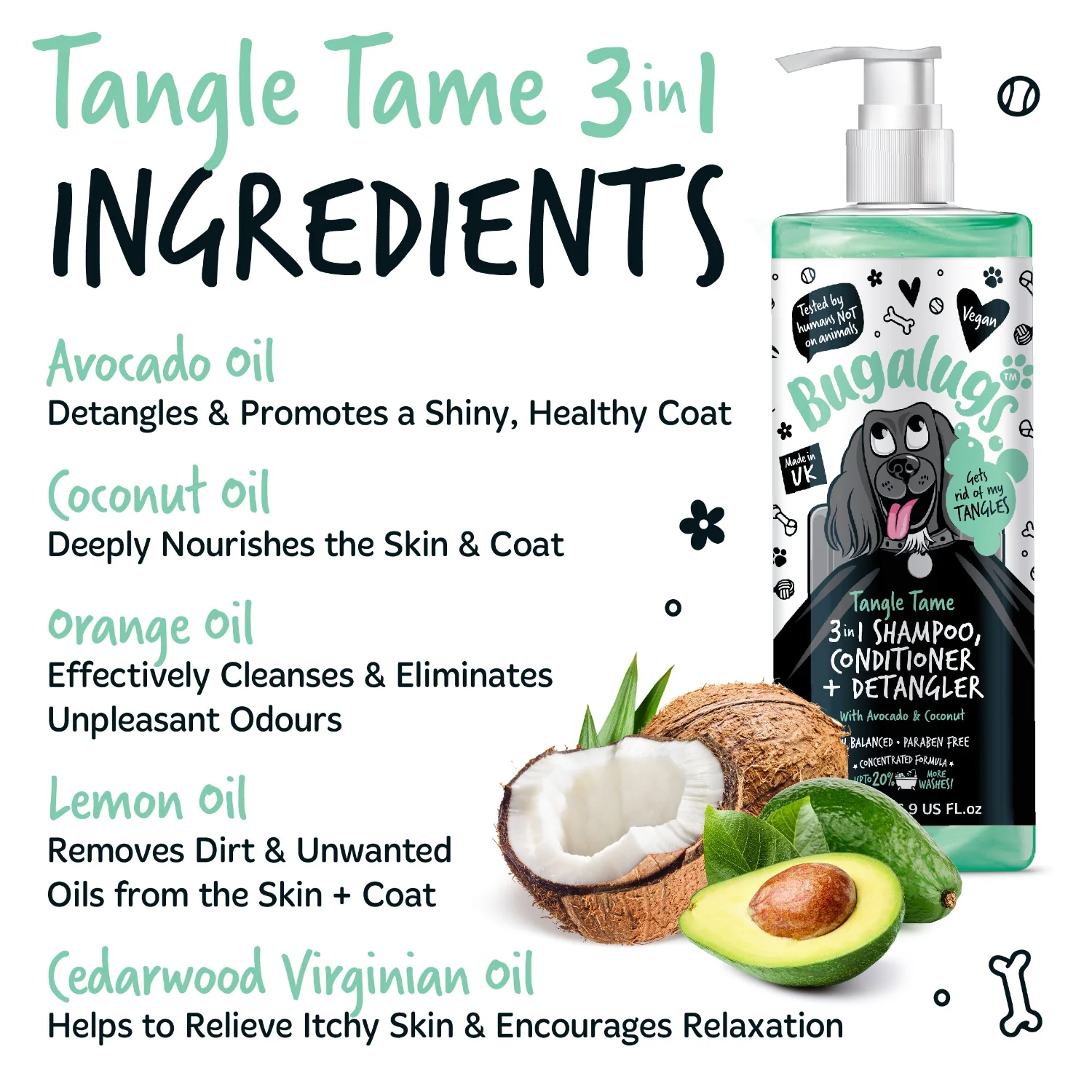 Tangle Tame 3-in-1 Dog Shampoo, Conditioner & Detangler - Image 5