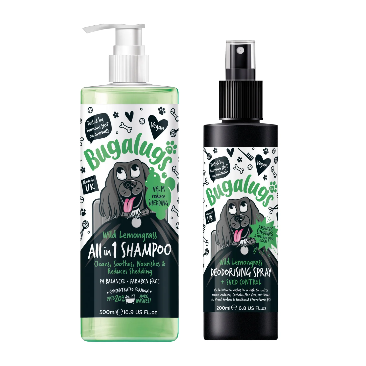 Wild Lemongrass All-in-1 Shed Control Dog Grooming Bundle