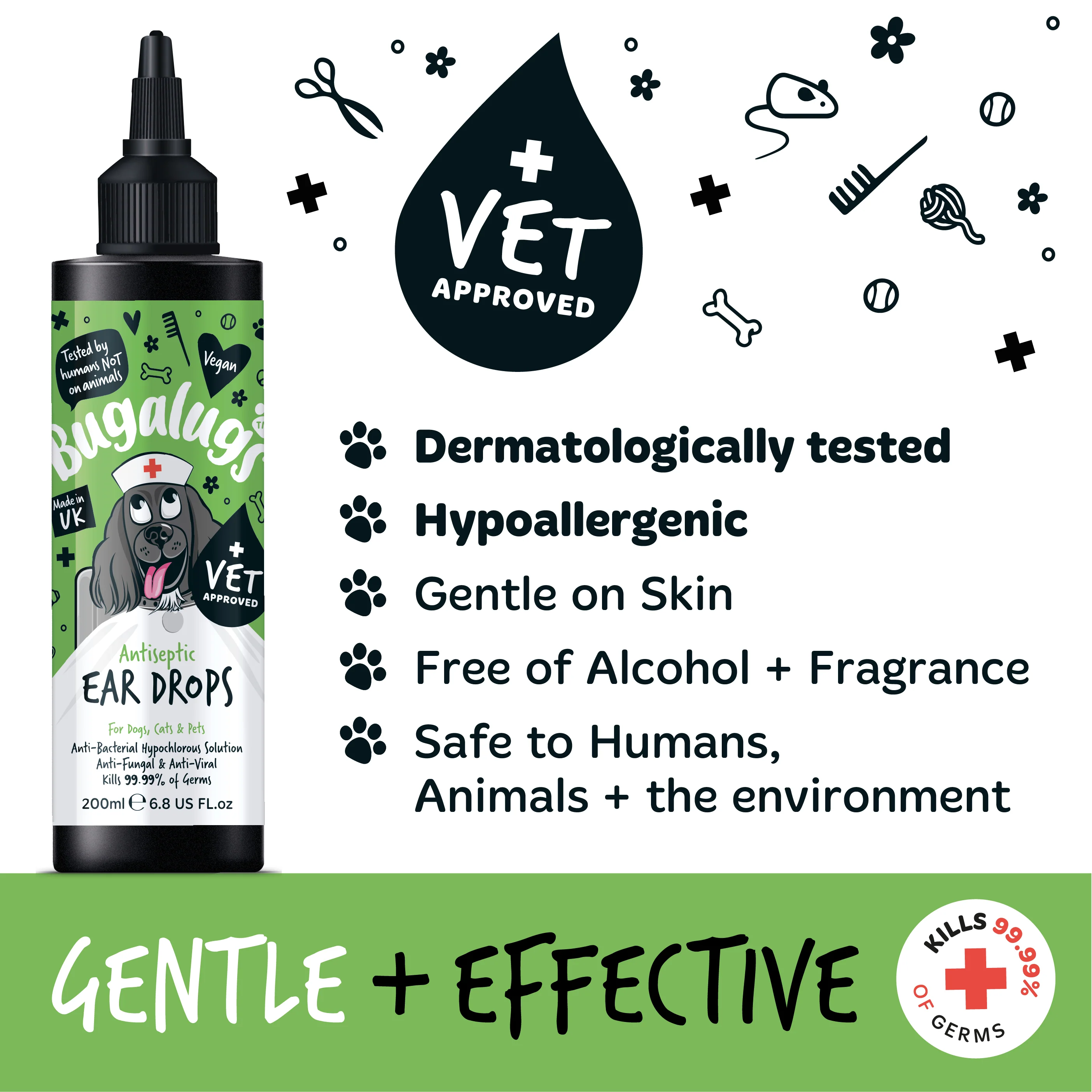 Antiseptic Ear Drops for Dogs, Cats & Pets - Image 3
