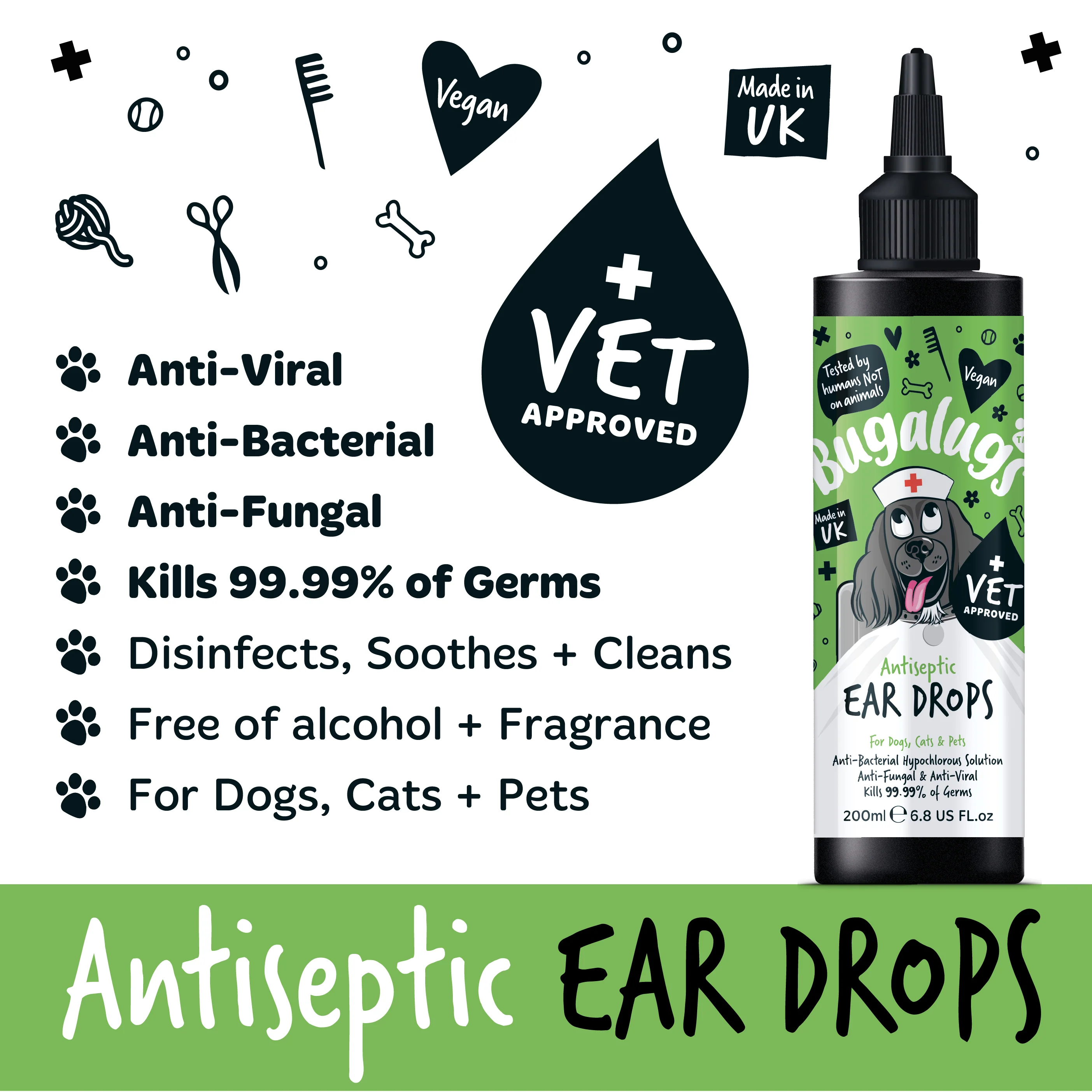 Antiseptic Ear Drops for Dogs, Cats & Pets - Image 4