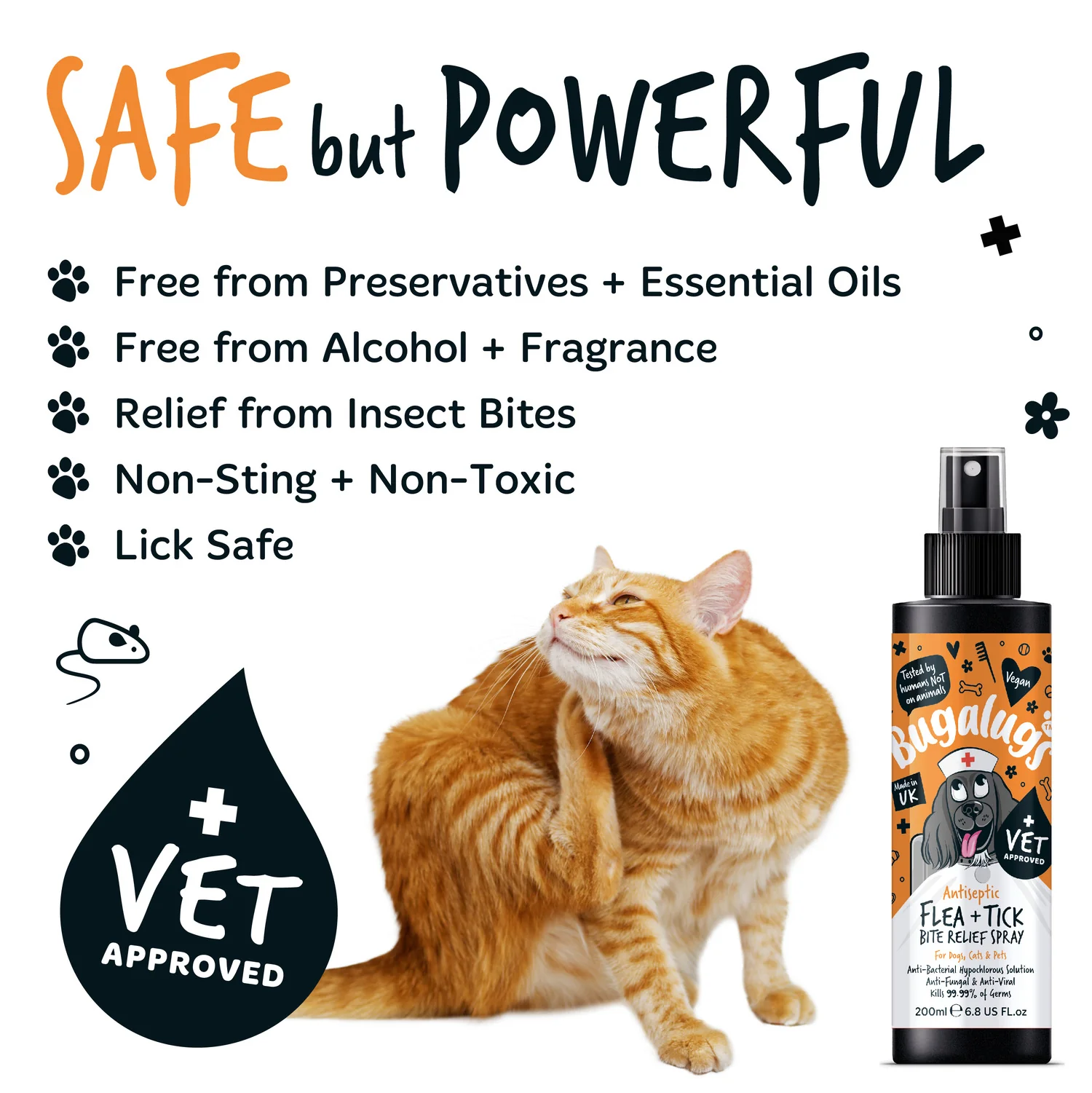 Antiseptic Flea & Tick Bite Relief Spray for Dogs, Cats & Pets - Image 5