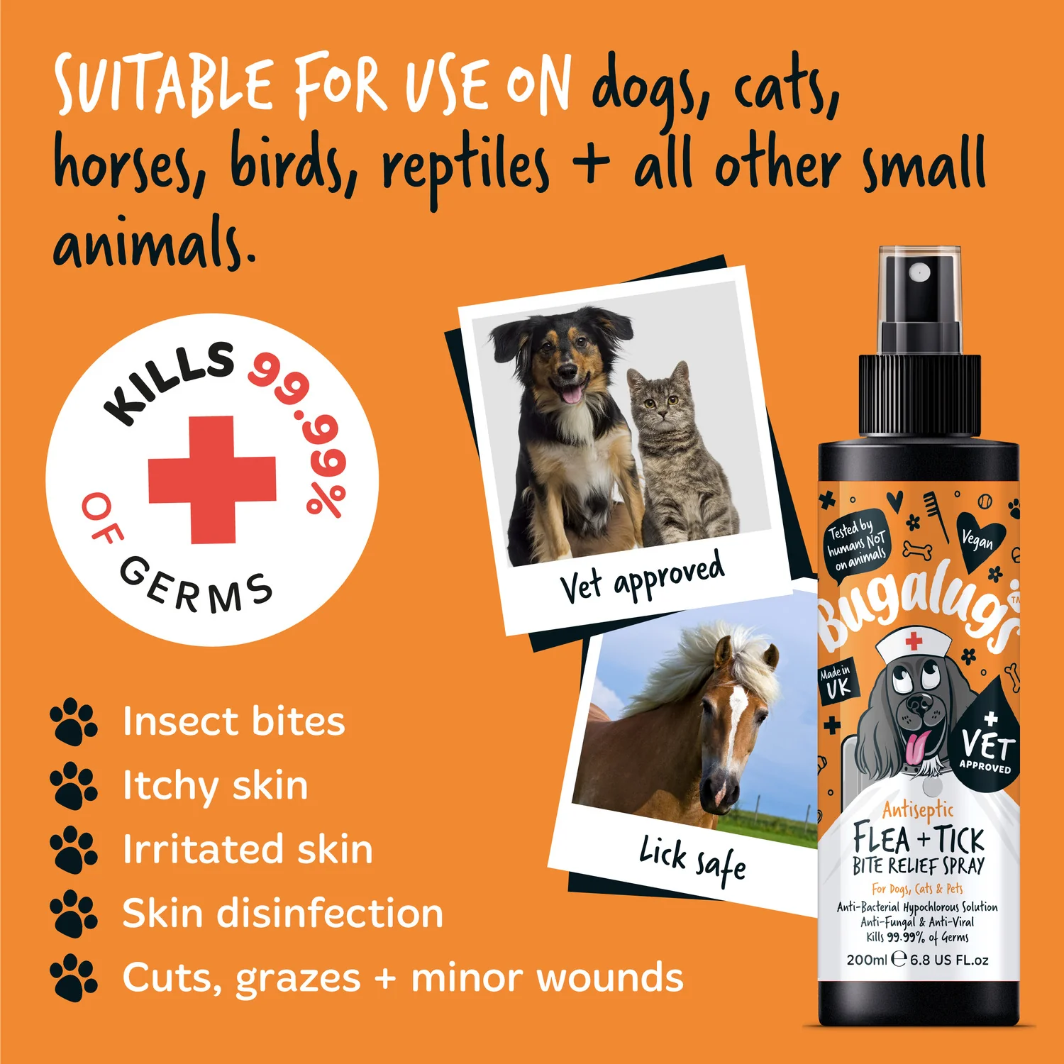 Antiseptic Flea & Tick Bite Relief Spray for Dogs, Cats & Pets - Image 6
