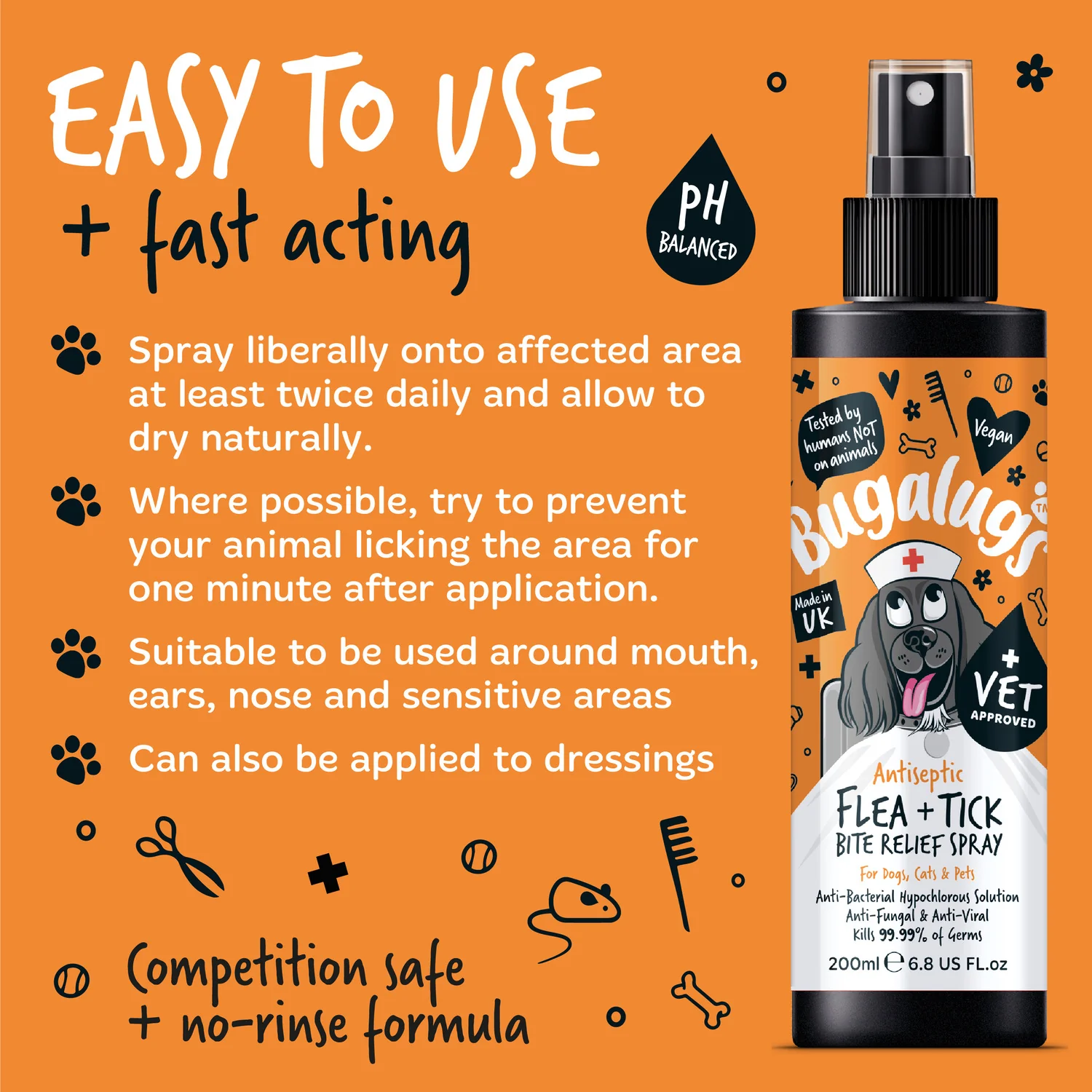 Antiseptic Flea & Tick Bite Relief Spray for Dogs, Cats & Pets - Image 8