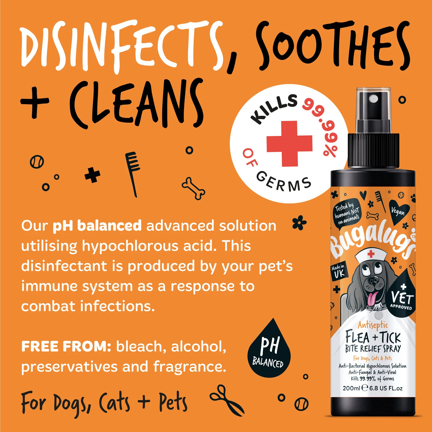 Antiseptic Flea & Tick Bite Relief Spray for Dogs, Cats & Pets - Image 9