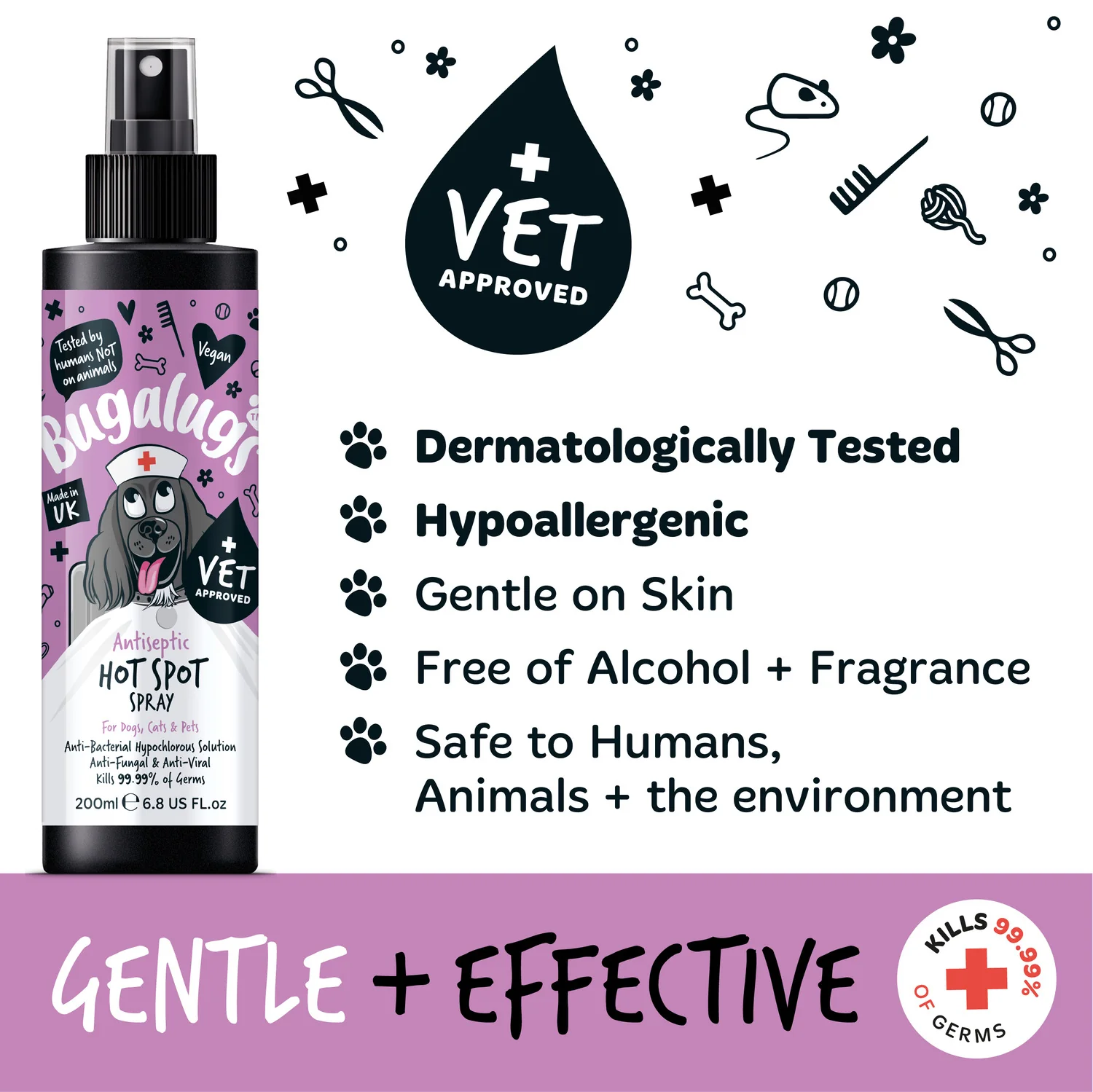 Antiseptic Hot Spot Spray for Dogs, Cats & Pets - Image 2