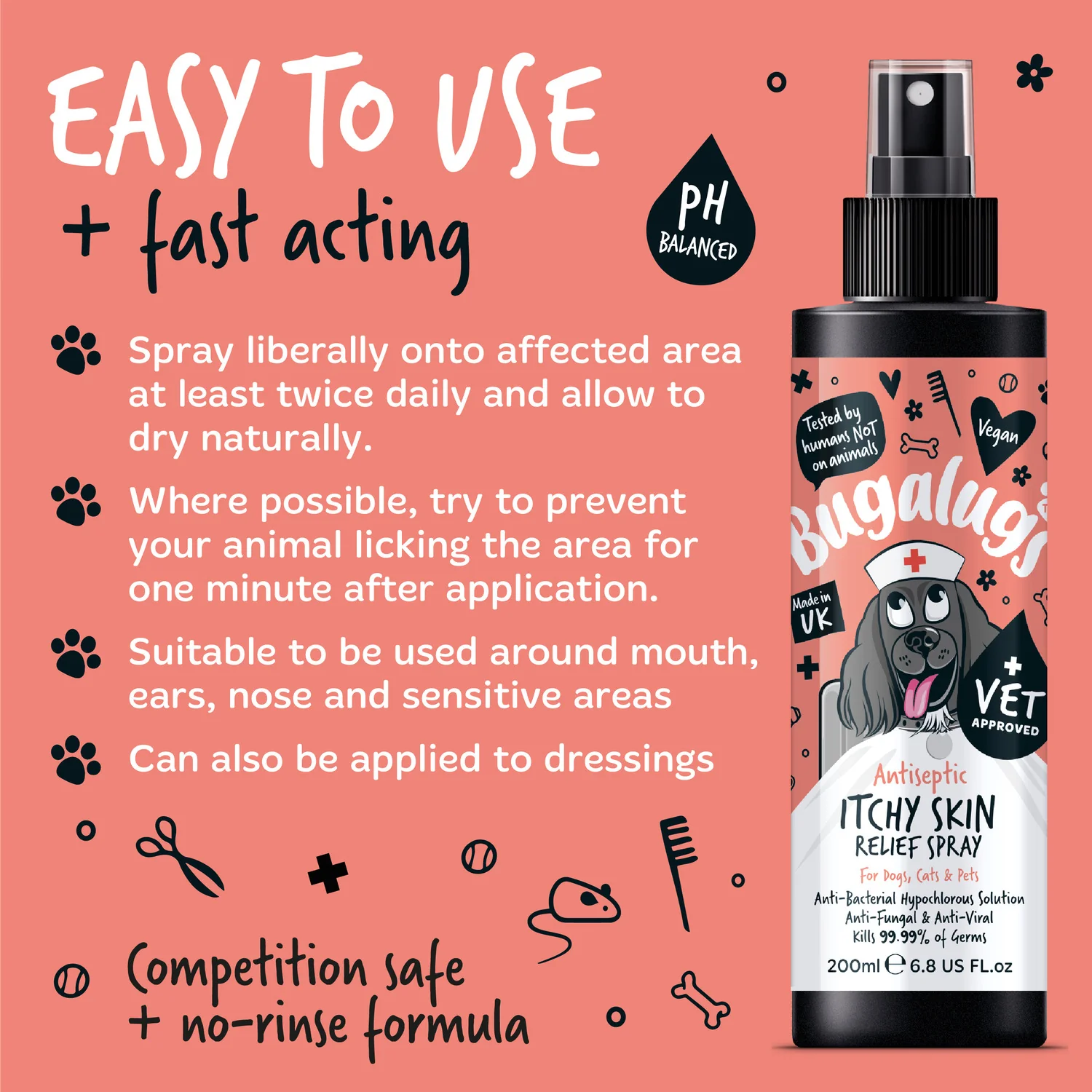 Antiseptic Itchy Skin Relief Spray for Dogs, Cats & Pets - Image 5