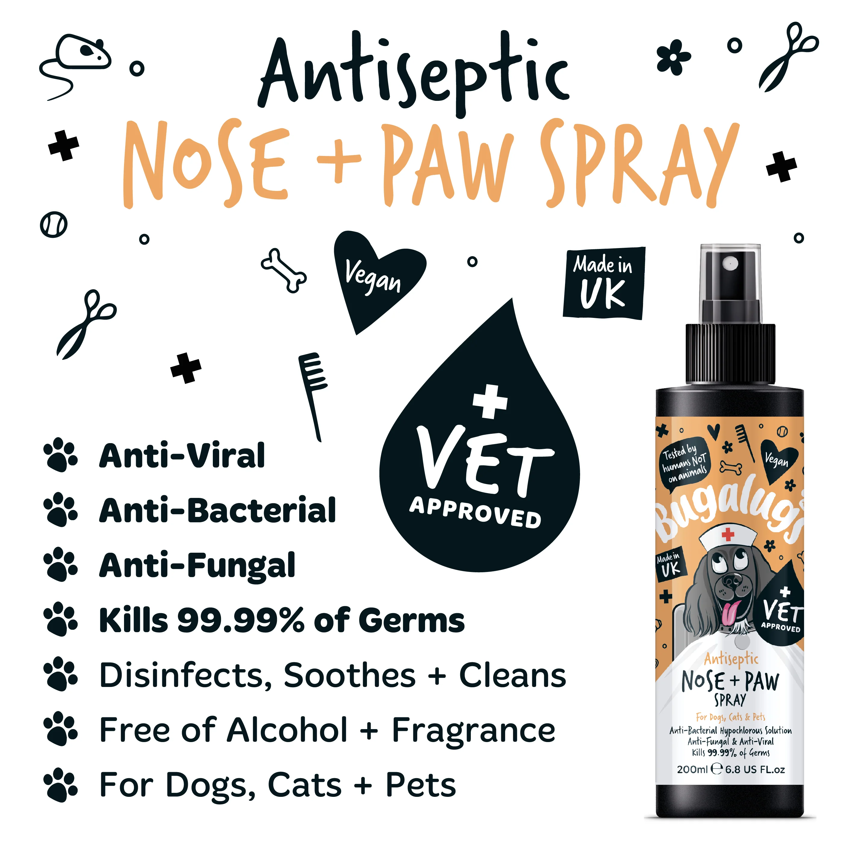 Antiseptic Nose & Paw Spray for Dogs, Cats & Pets - Image 2