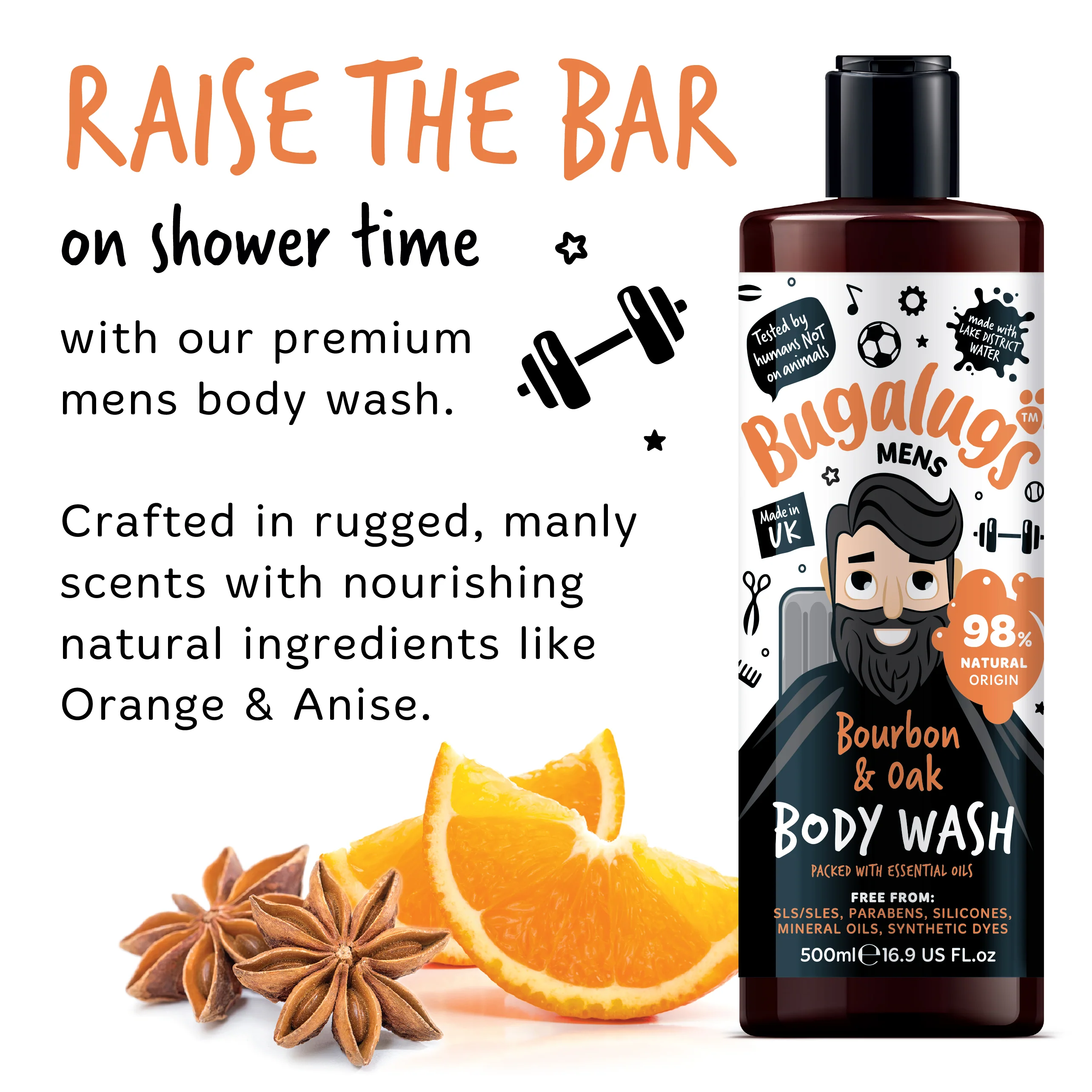 Bugalugs Men's Bourbon & Oak Body Wash - Image 4