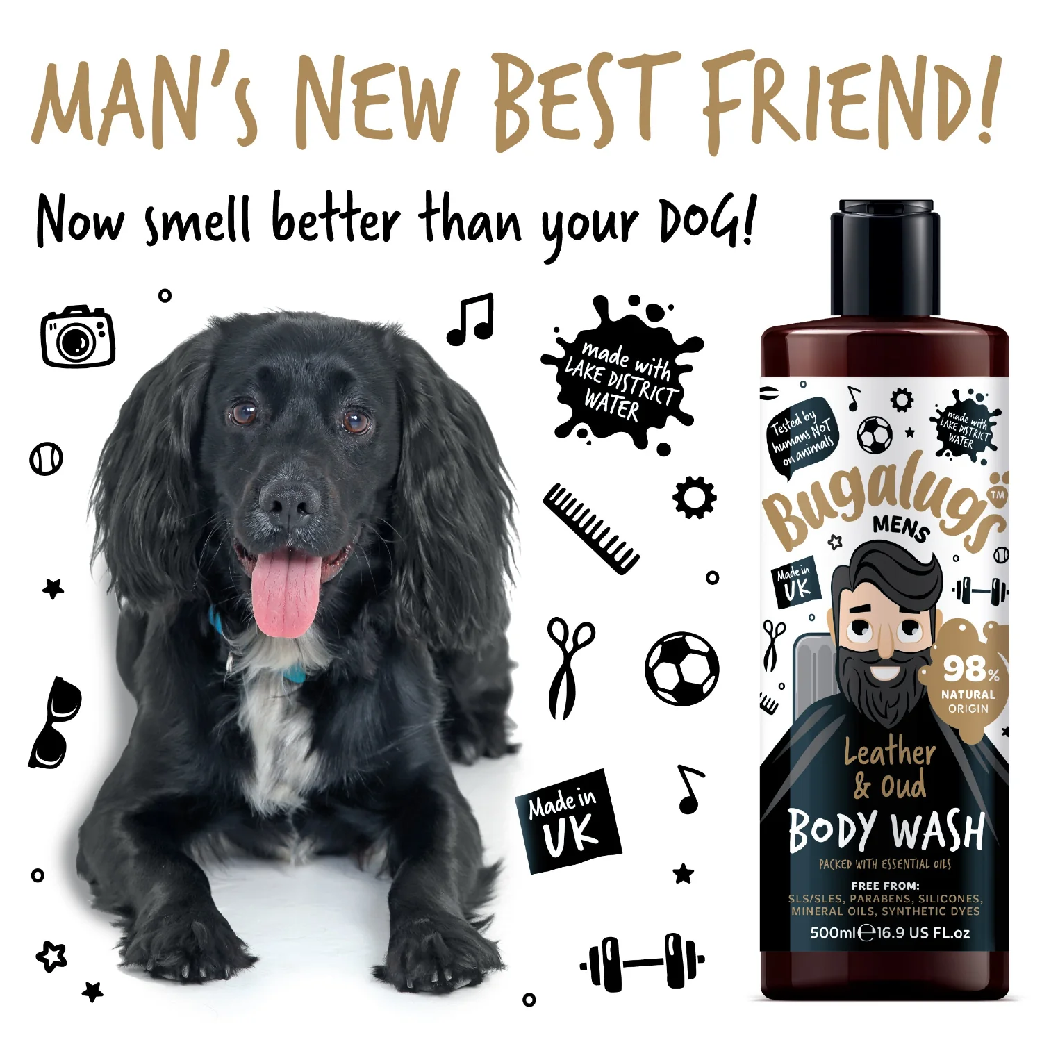 Bugalugs Men's Leather & Oud Body Wash - Image 2