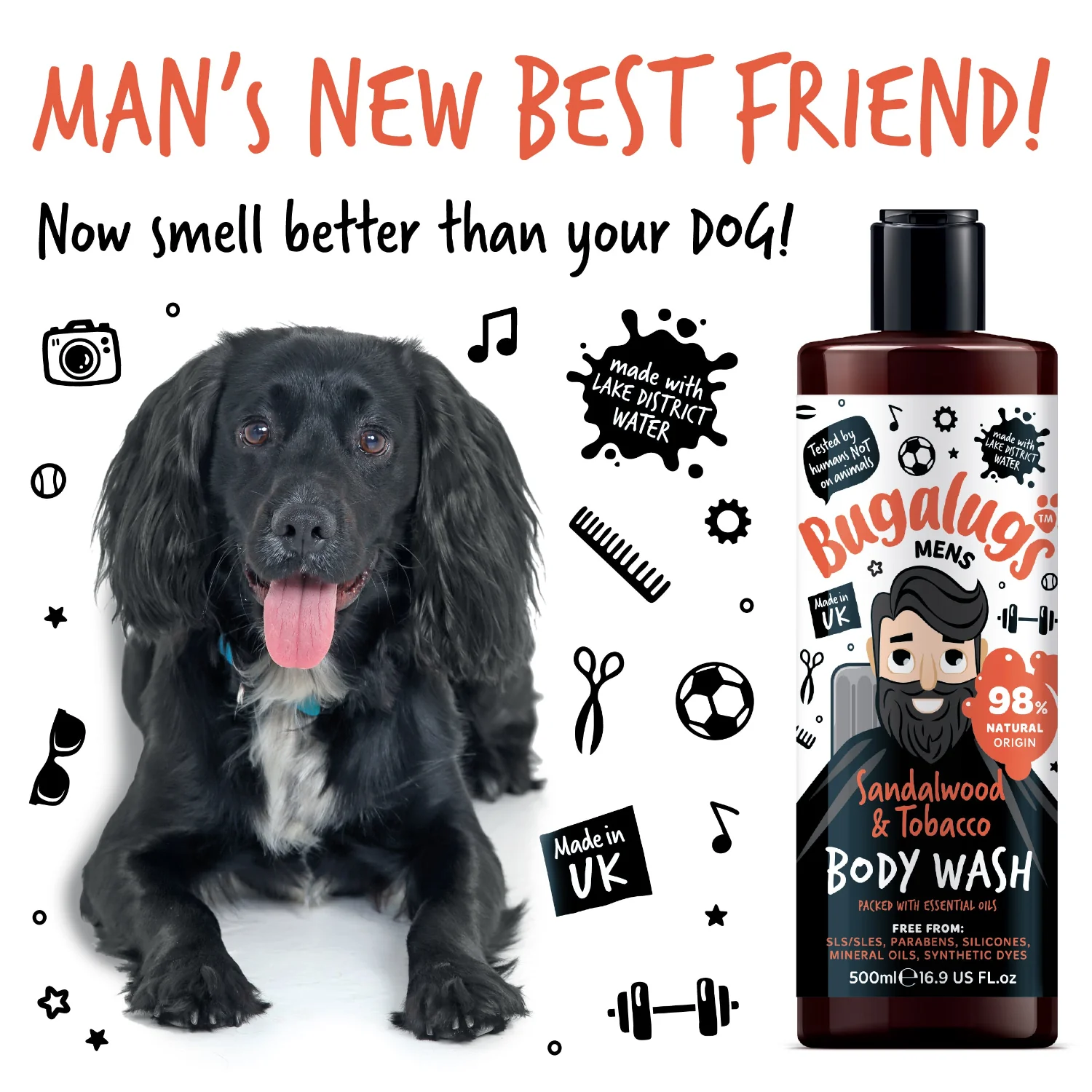 Bugalugs Men's Sandalwood & Tobacco Body Wash - Image 2