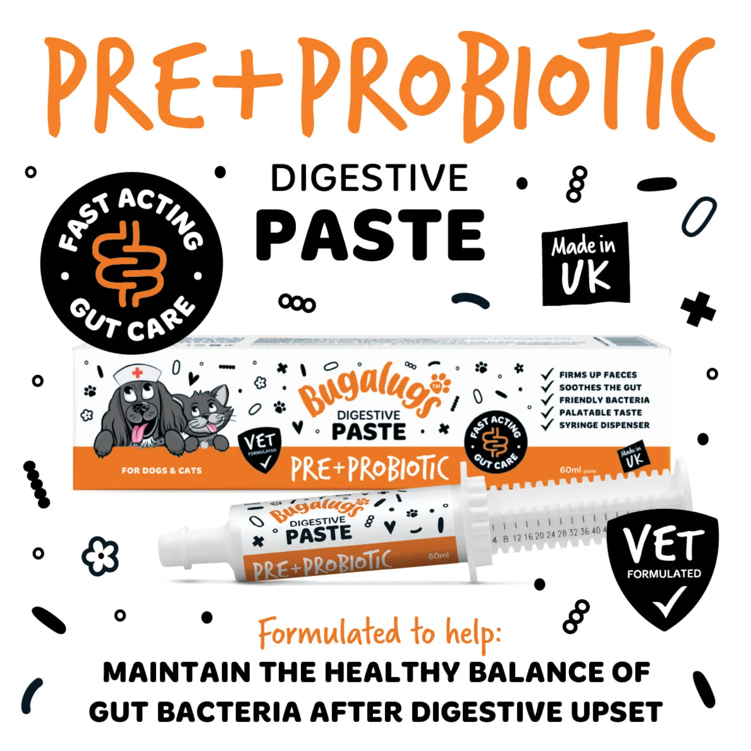 Pre & Probiotic Digestive Paste for Dogs & Cats (60ml) - Image 2