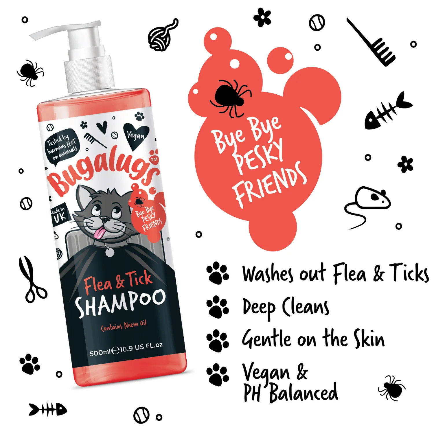 Flea & Tick Cat Shampoo with Neem Oil - Image 3
