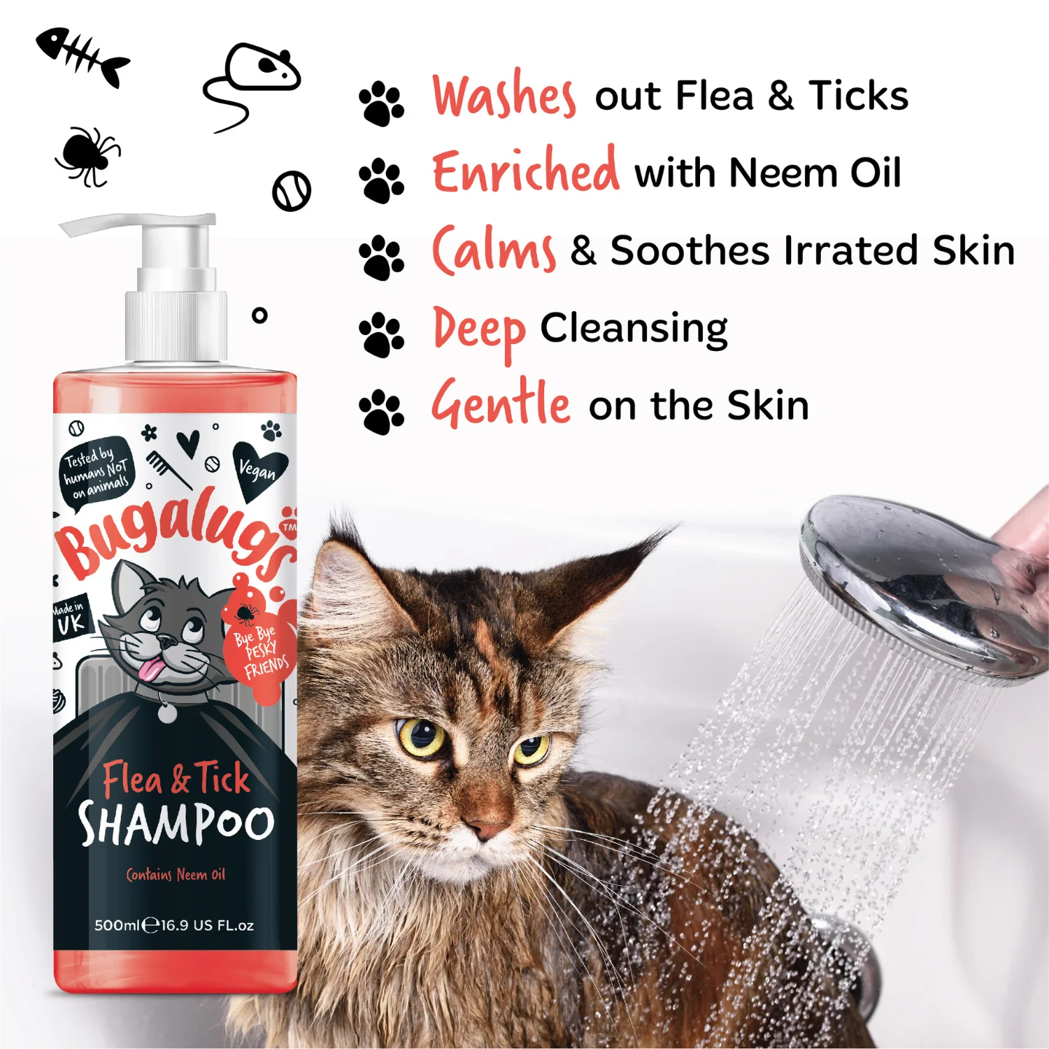 Flea & Tick Cat Shampoo with Neem Oil - Image 5
