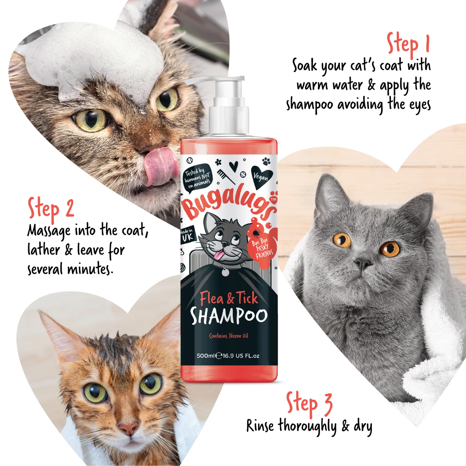 Flea & Tick Cat Shampoo with Neem Oil - Image 7