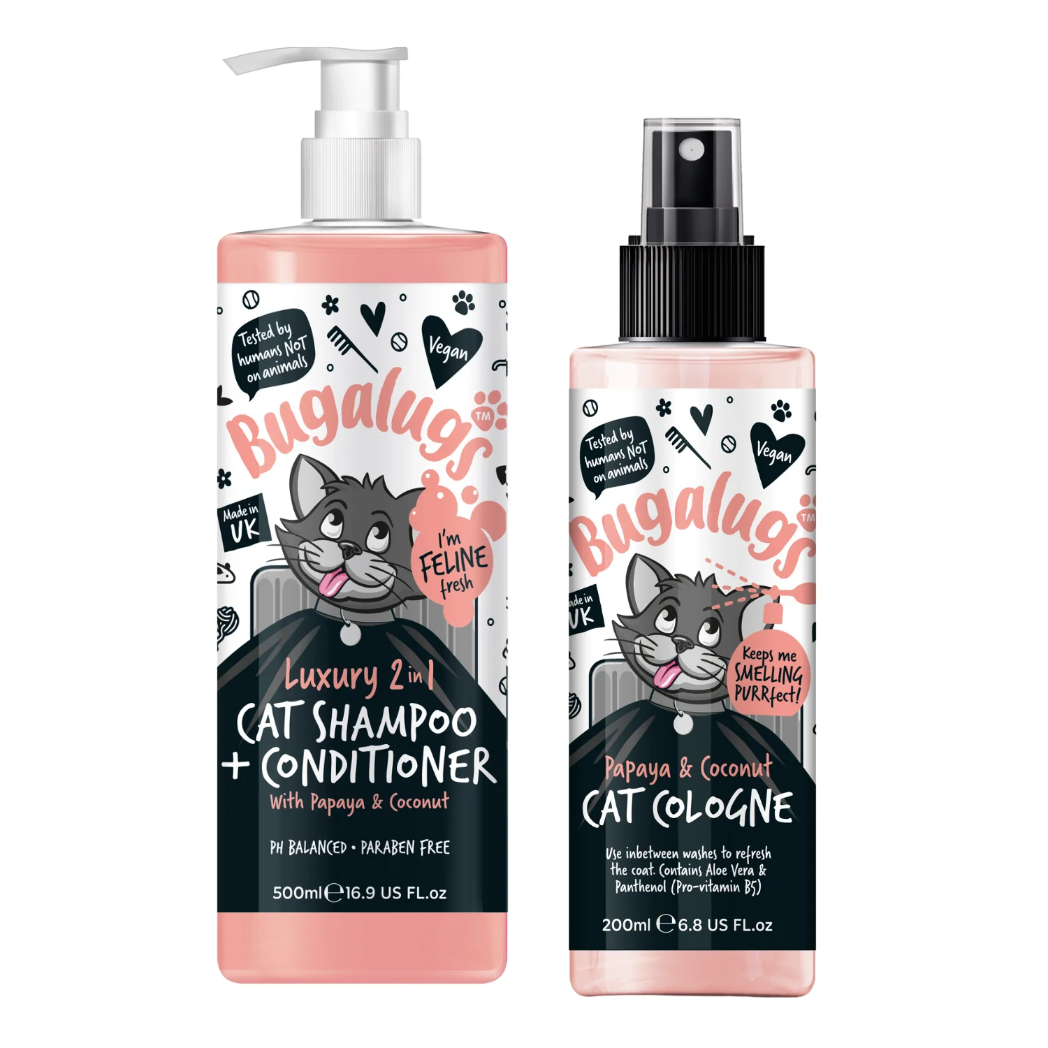 Luxury 2-in-1 Cat Shampoo & Cologne Grooming Bundle