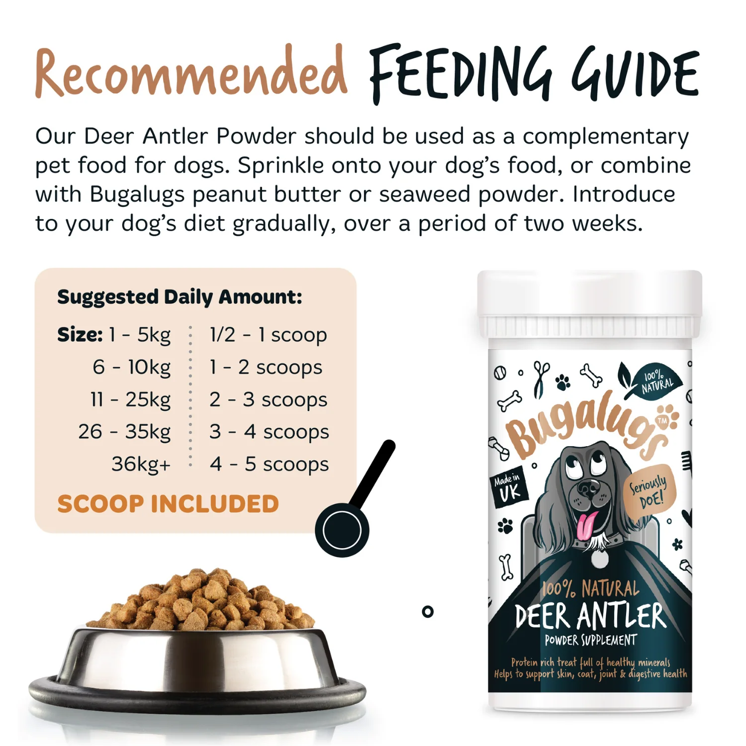 Natural Deer Antler Supplement Powder for Dogs (70g) - Image 9
