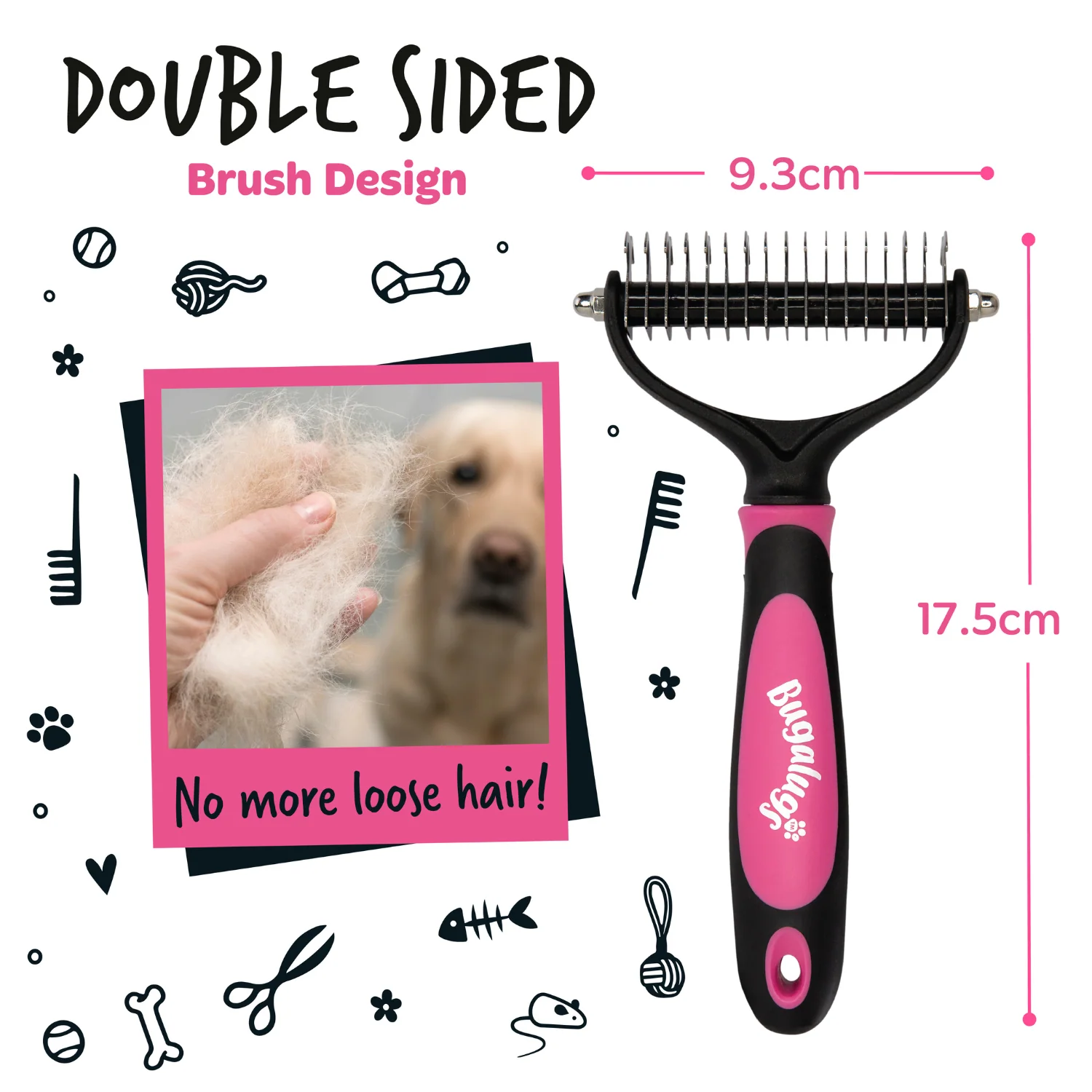 Dematting Rake Double-sided Grooming Comb - Image 6