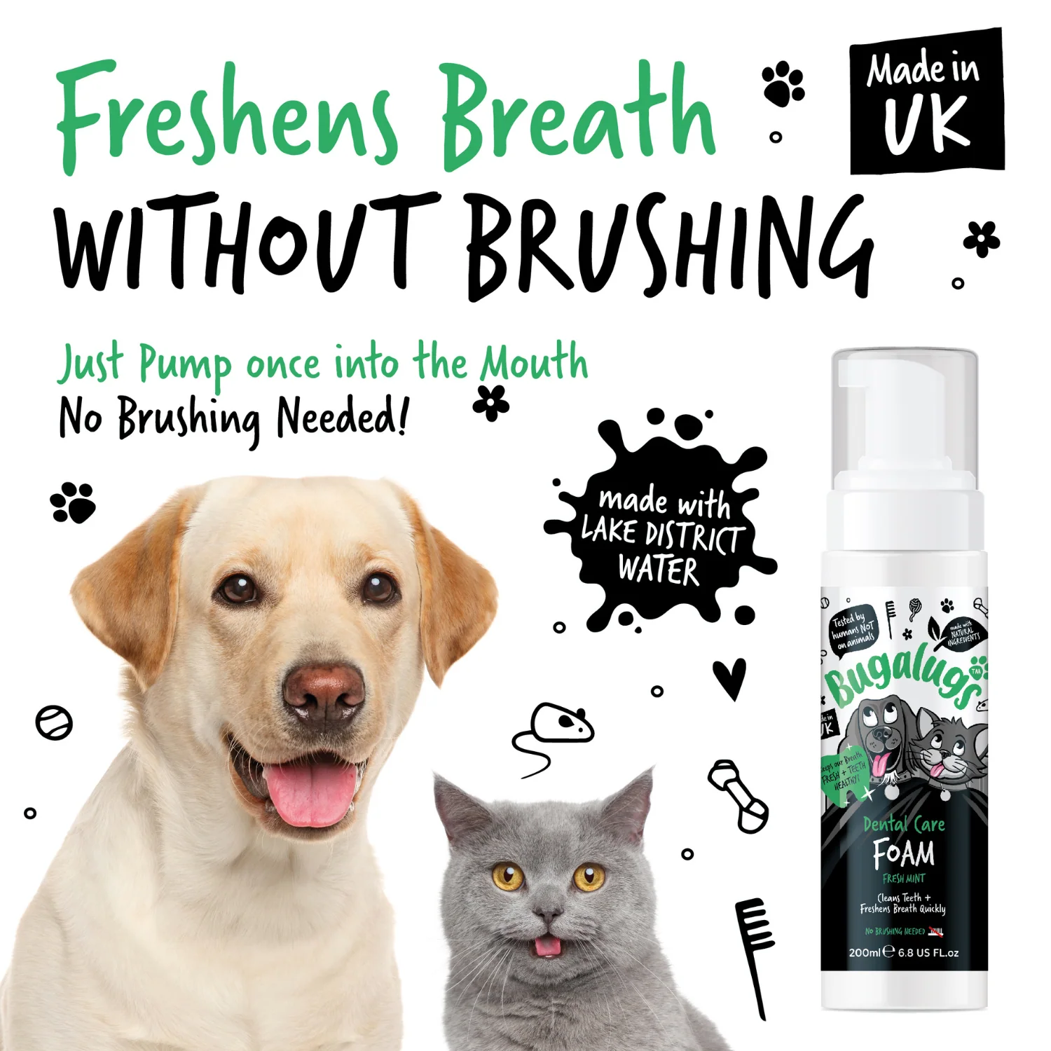 Dental Care Foam in Fresh Mint for Dogs & Cats - Image 3
