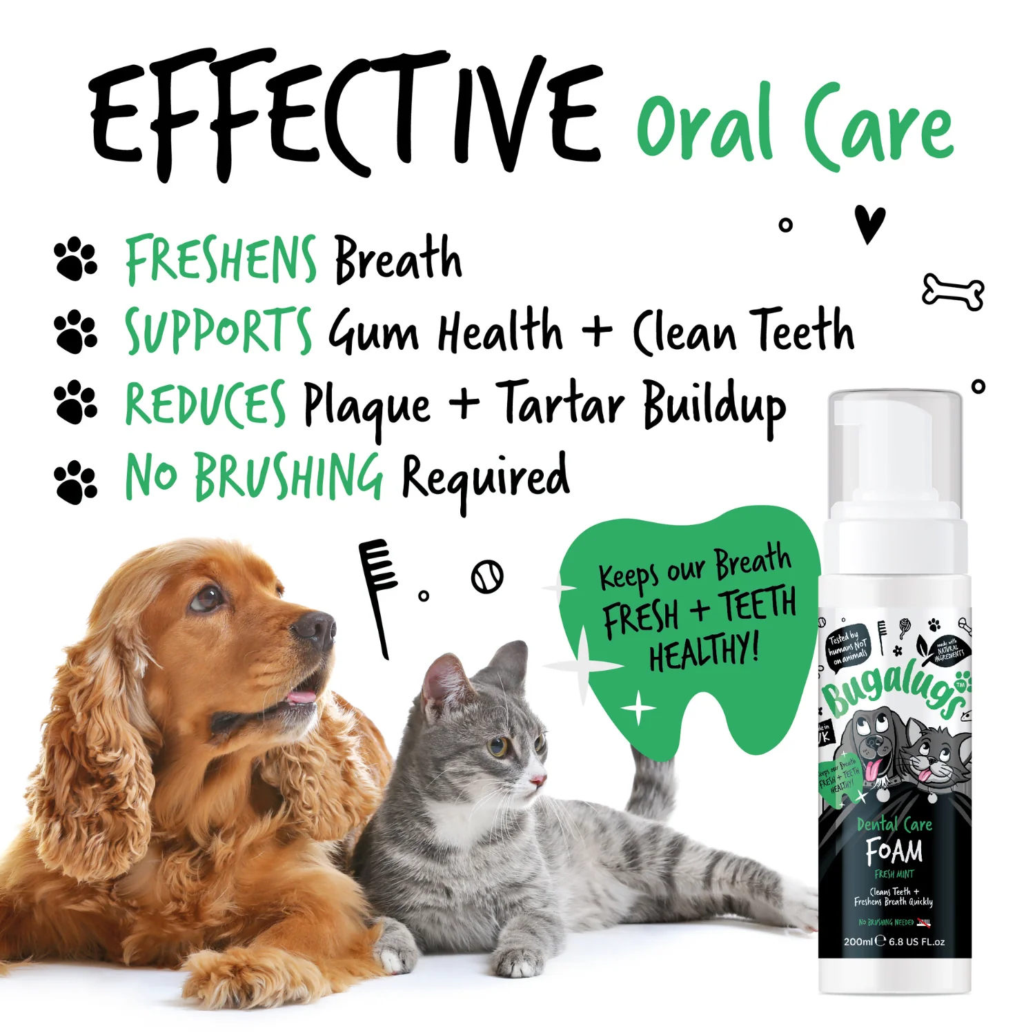 Dental Care Foam in Fresh Mint for Dogs & Cats - Image 5