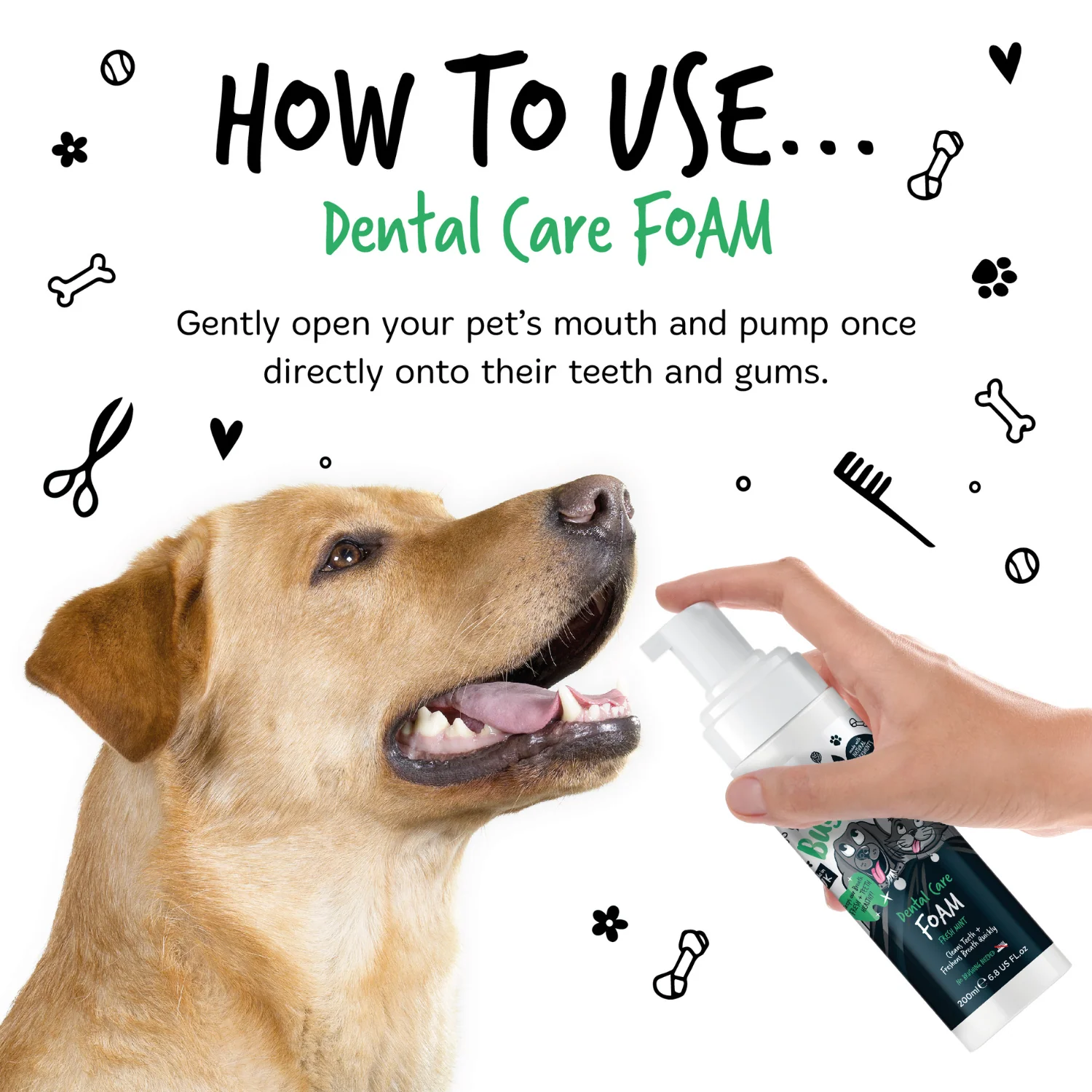 Dental Care Foam in Fresh Mint for Dogs & Cats - Image 7
