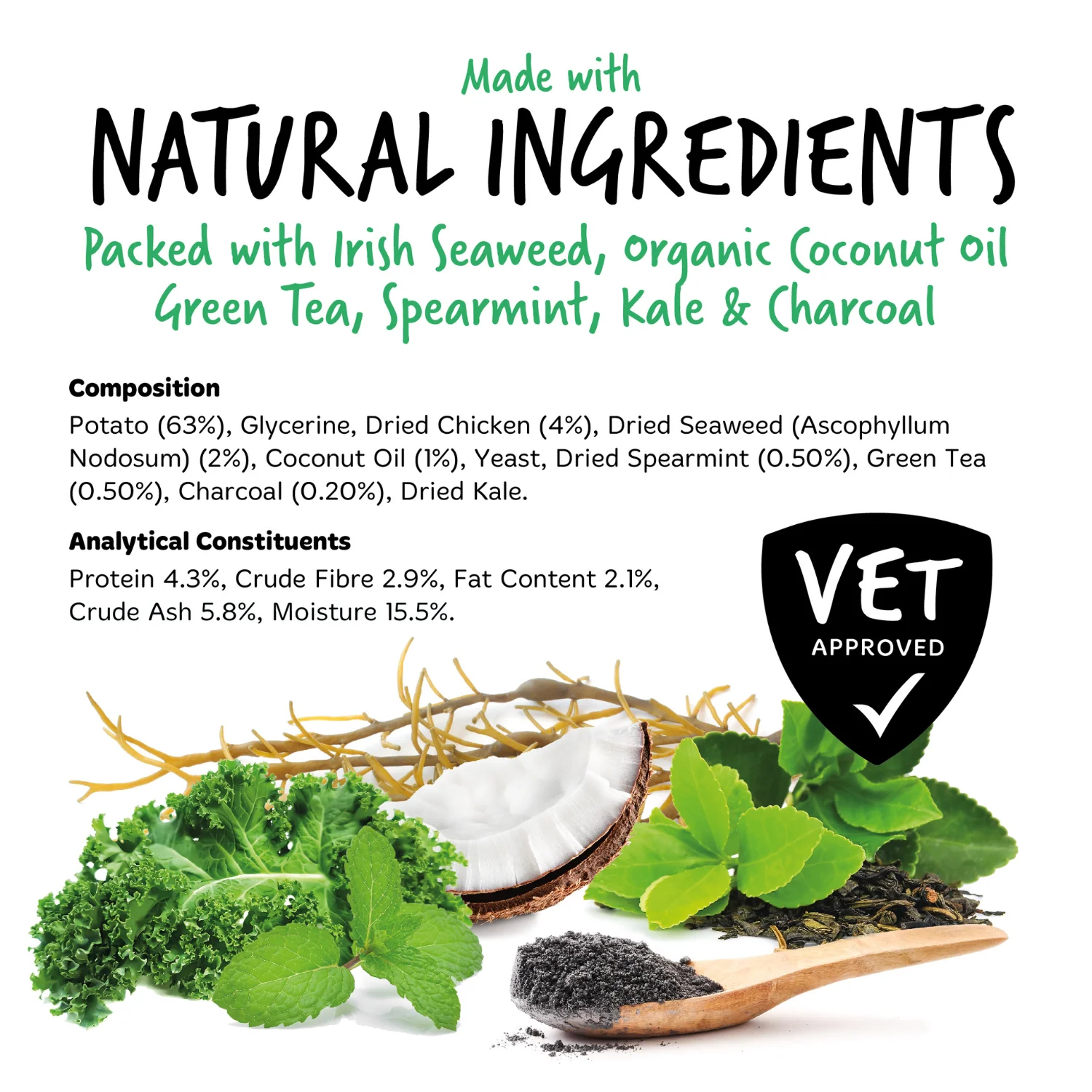 All Natural Chicken Flavour Seaweed Dental Sticks for Dogs - Image 3