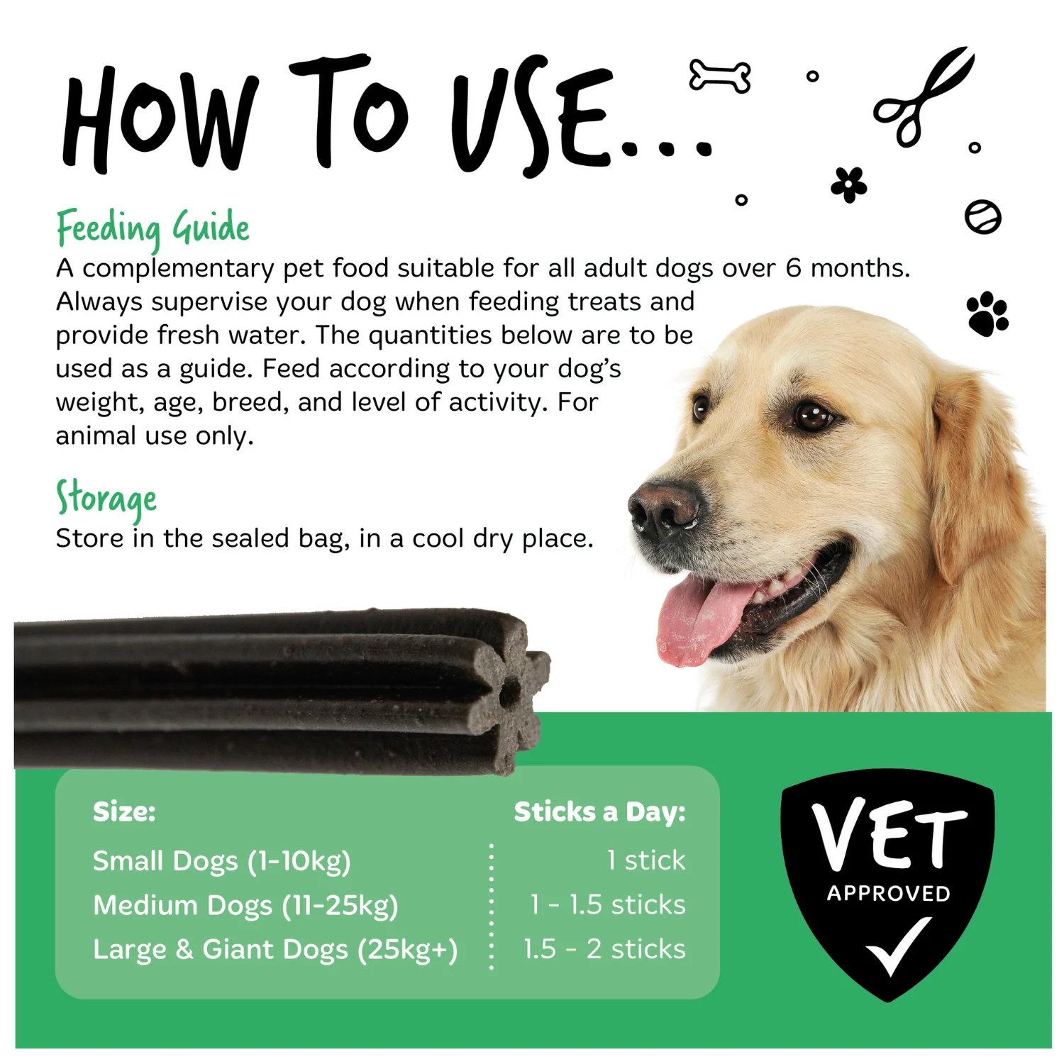 All Natural Chicken Flavour Seaweed Dental Sticks for Dogs - Image 4