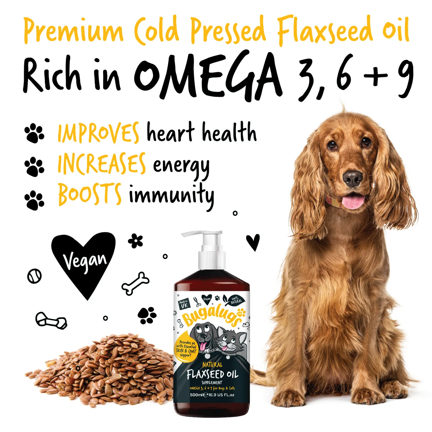 Natural Flaxseed Oil Supplement for Dogs & Cats - Image 3