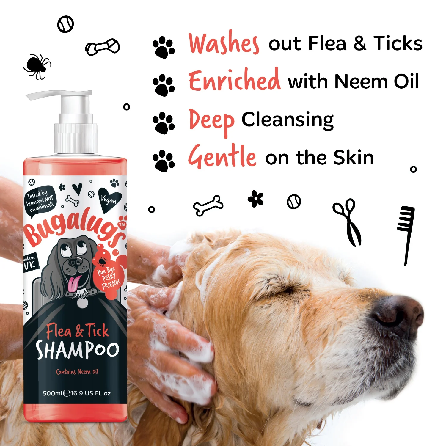 Flea and Tick Dog Shampoo with Neem Oil - Image 3