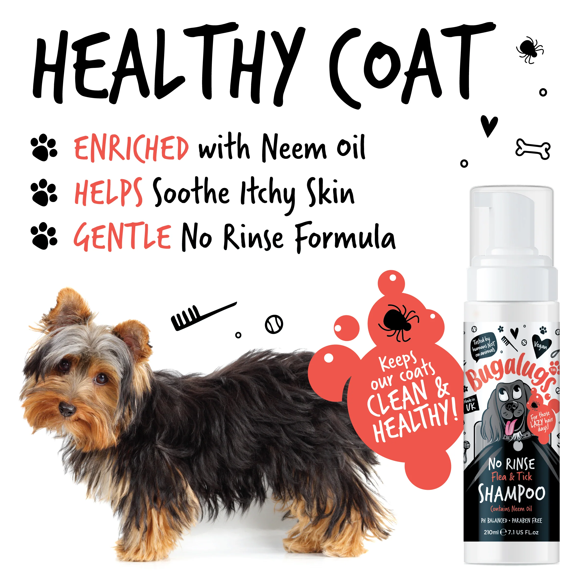 No Rinse Flea & Tick Shampoo for Dogs - Image 3