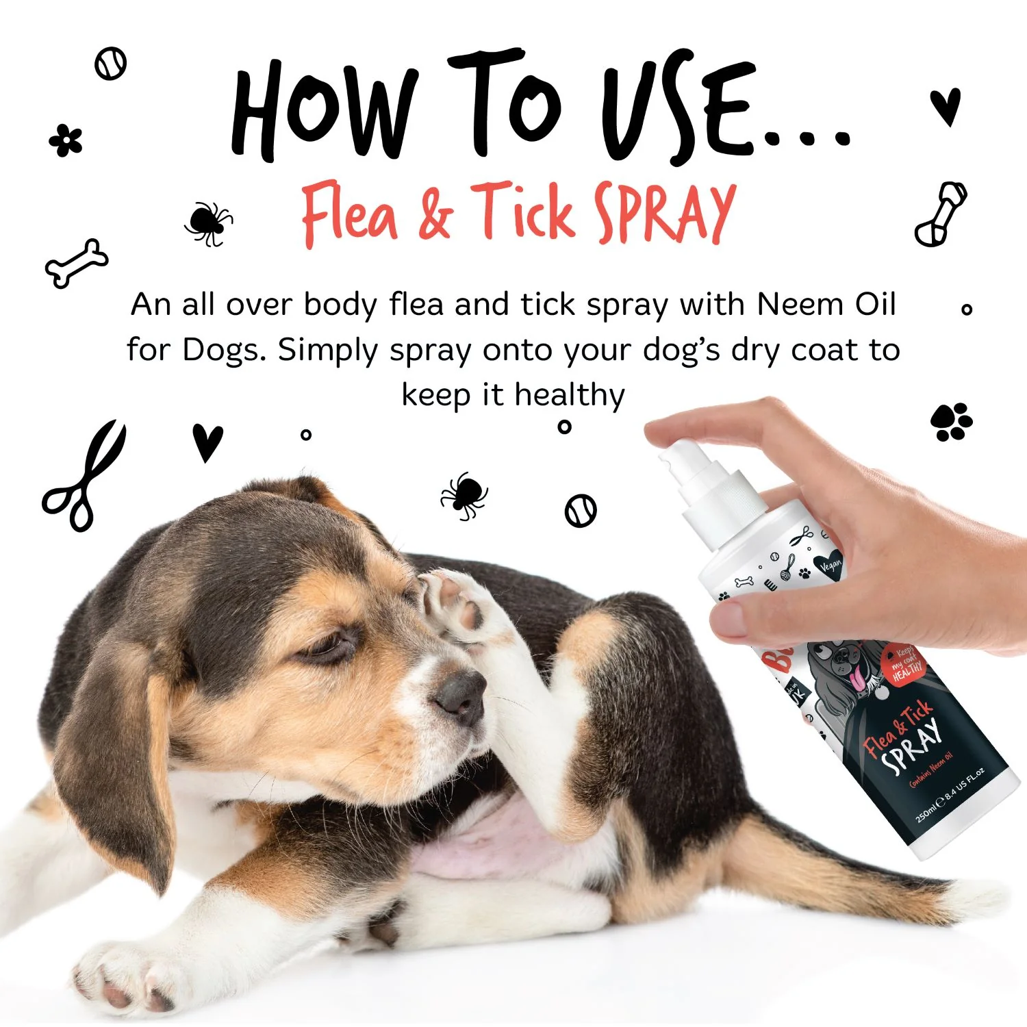 Flea & Tick Spray with Neem Oil for Dogs & Cats - Image 4