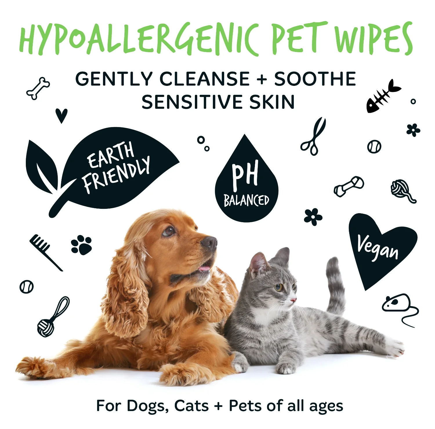 Fragrance Free Pet Wipes for Full Body, Bum & Paws (20) - Image 4