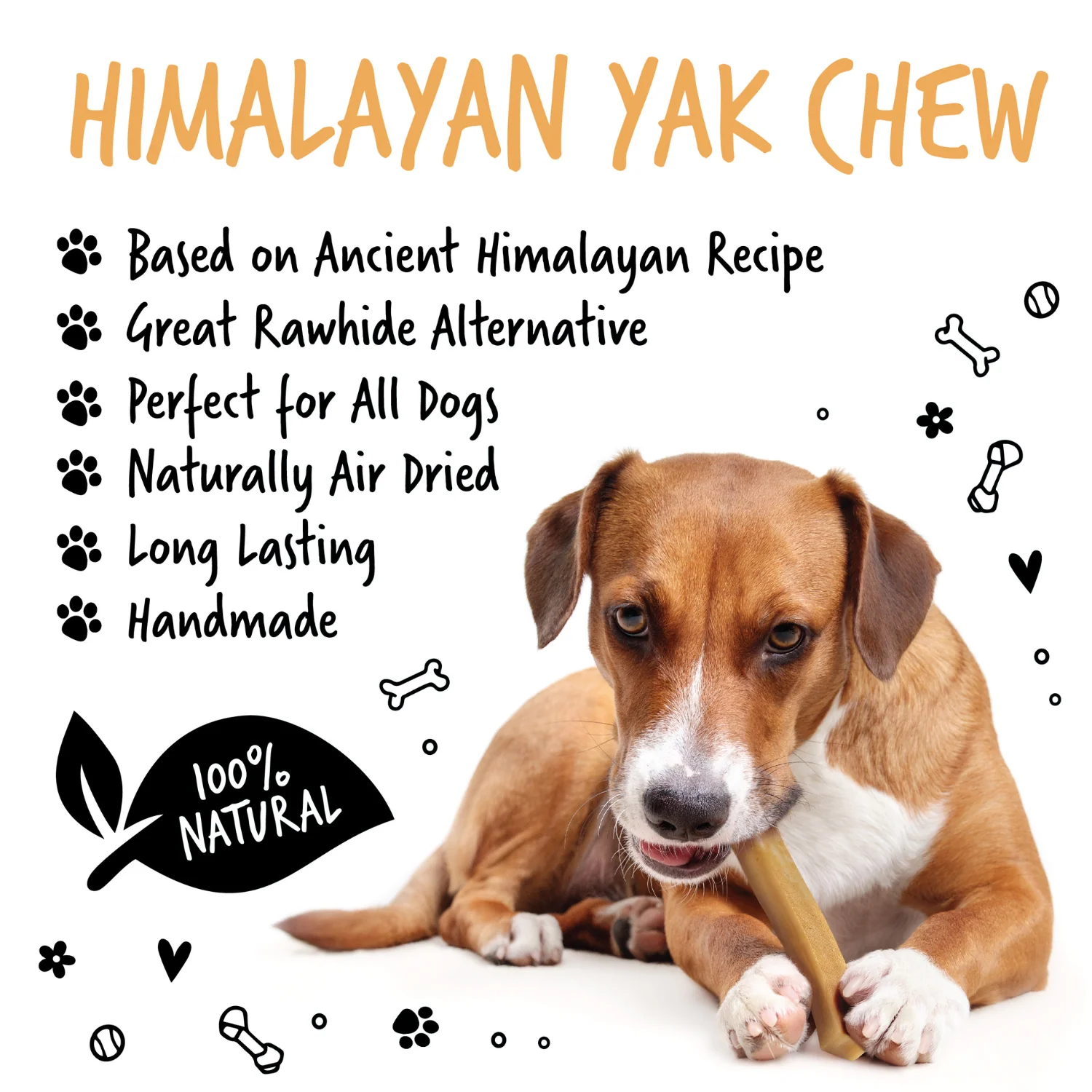Small Handmade Himalayan Cheese Bones 100% Natural Treat for Dogs - Image 4