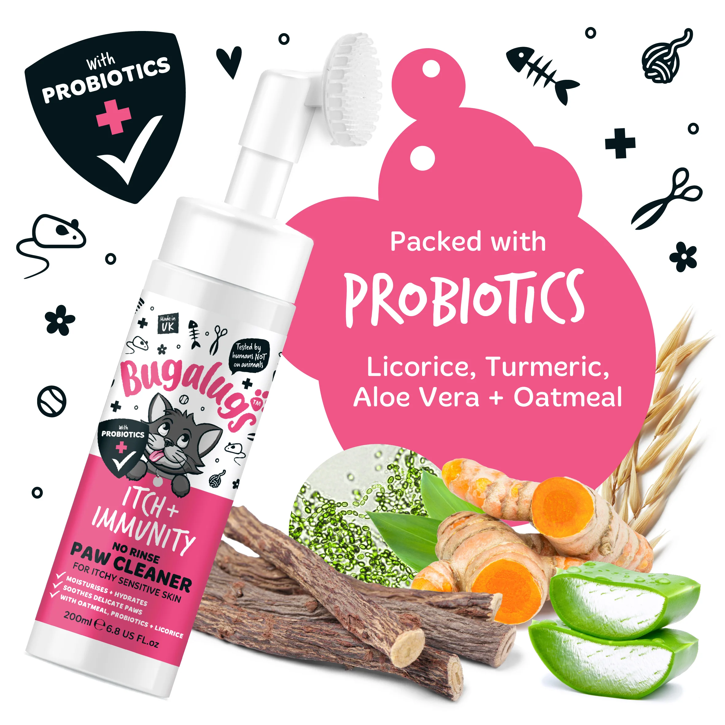Itch + Immunity No Rinse Paw Cleaner for Cats - Image 3
