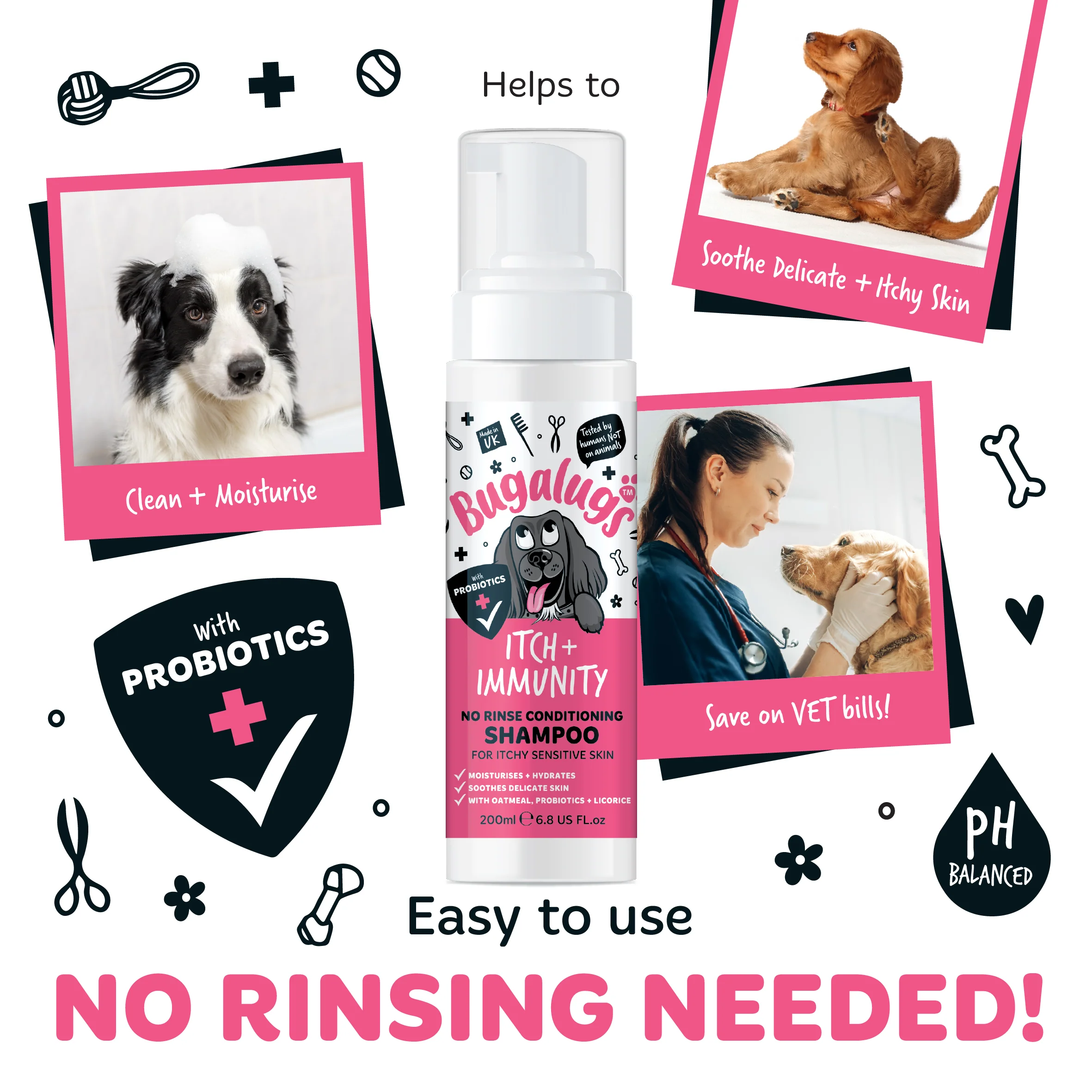 Itch + Immunity No Rinse Shampoo for Dogs - Image 6