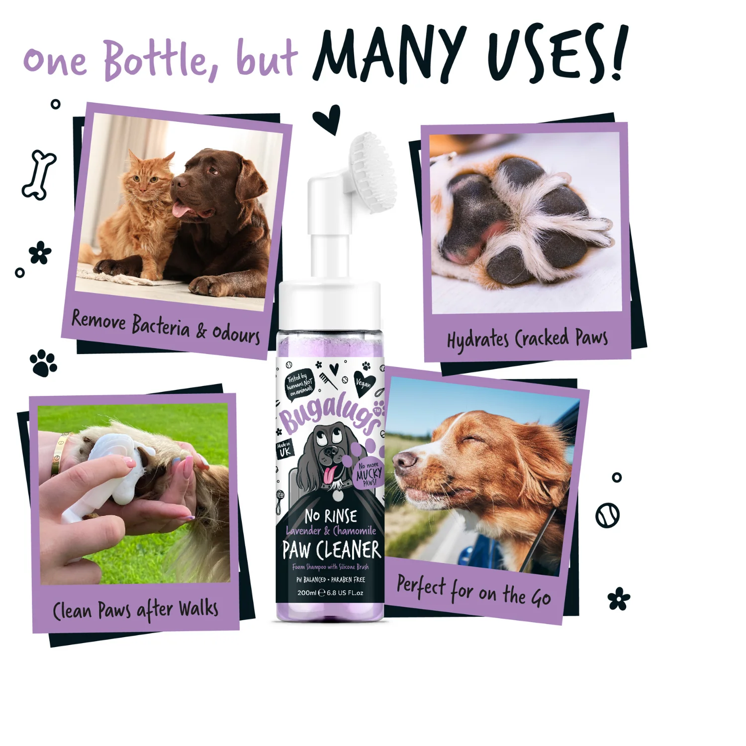 Lavender & Chamomile No-Rinse Paw Cleaner for Dogs & Cats - Image 11