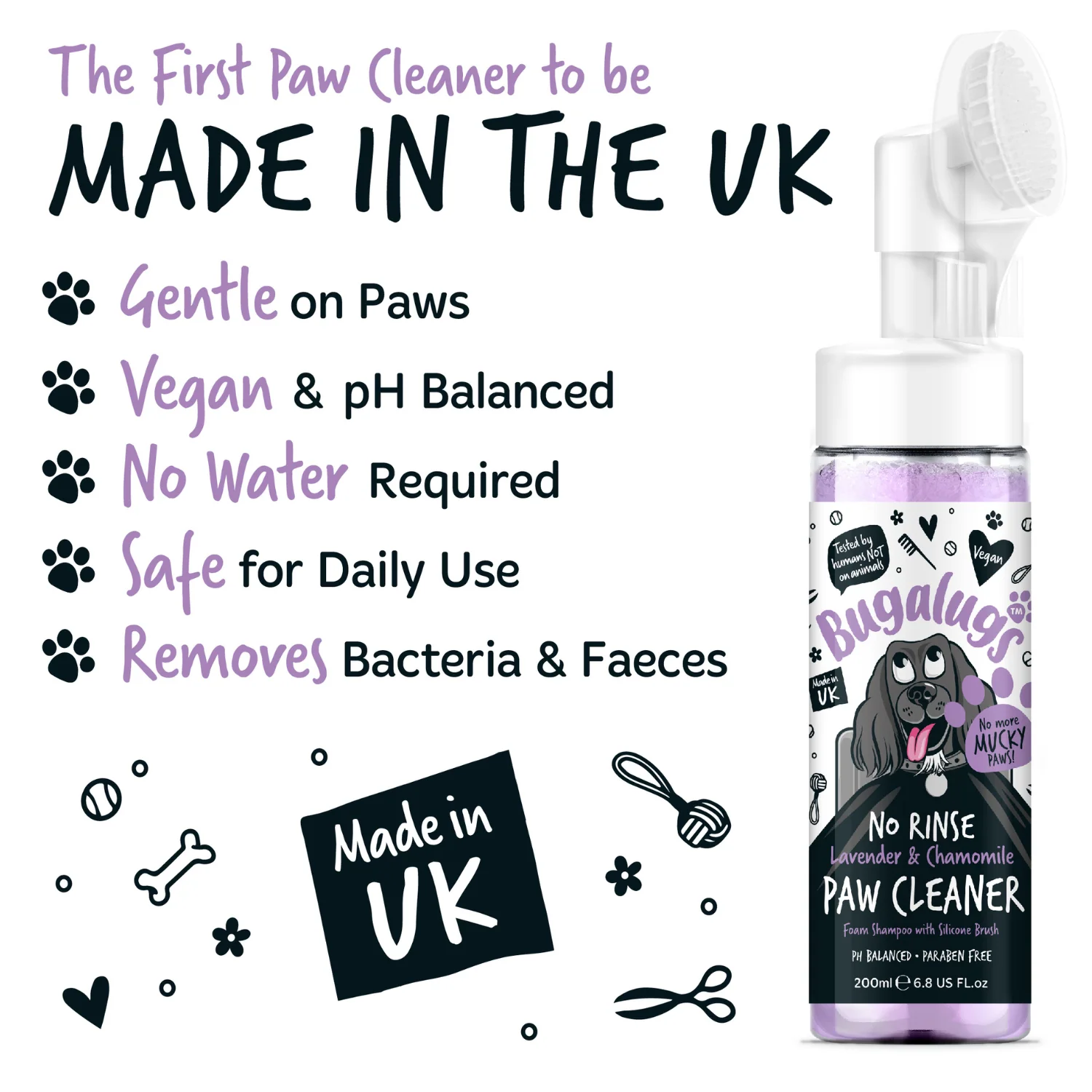 Lavender & Chamomile No-Rinse Paw Cleaner for Dogs & Cats - Image 4