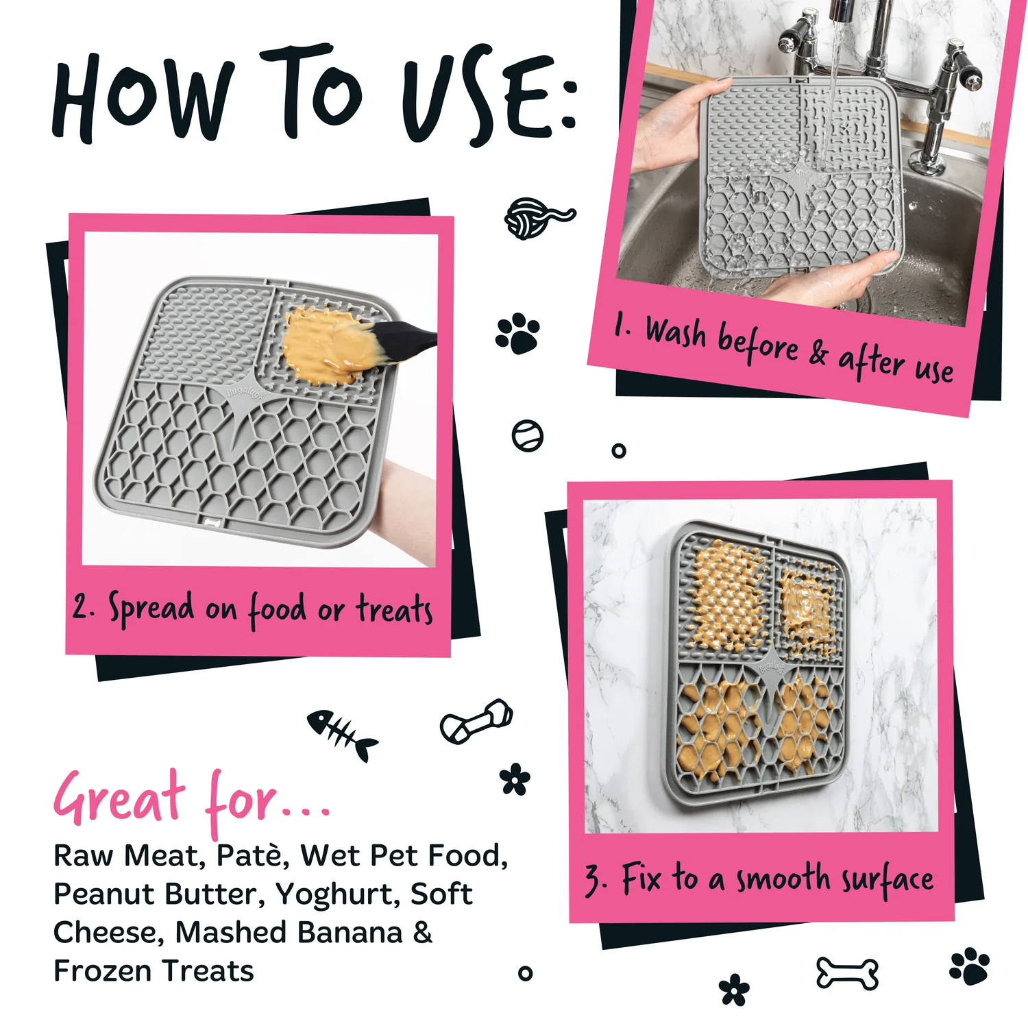Pet Lick Mat for Dogs & Cats (Beige) - Image 5