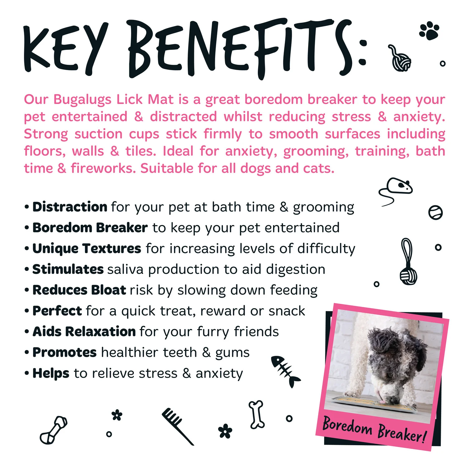 Pet Lick Mat for Dogs & Cats (Grey) - Image 3