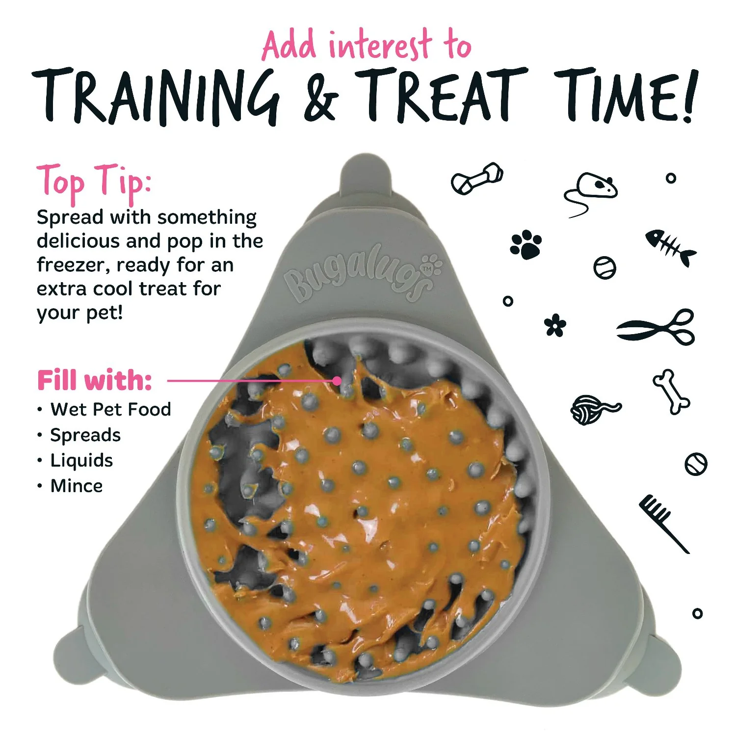 Triangle Lick Pad for Dogs & Cats (Black) - Image 6