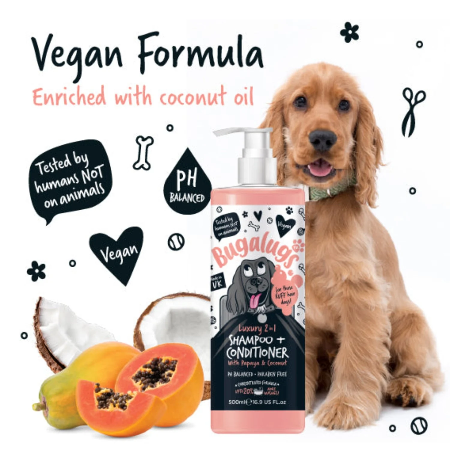 Luxury 2-in-1 Dog Shampoo & Conditioner with Papaya & Coconut - Image 10