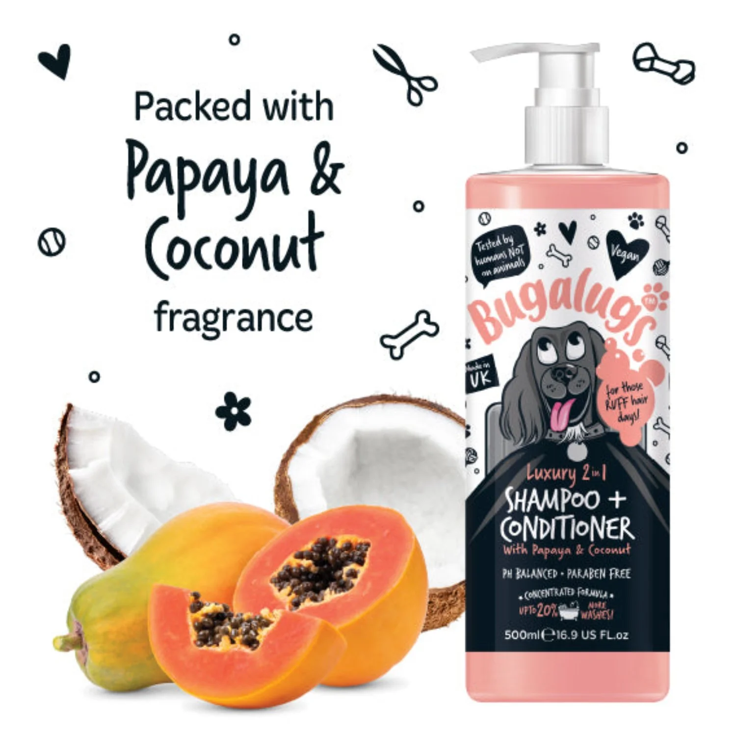 Luxury 2-in-1 Dog Shampoo & Conditioner with Papaya & Coconut - Image 8