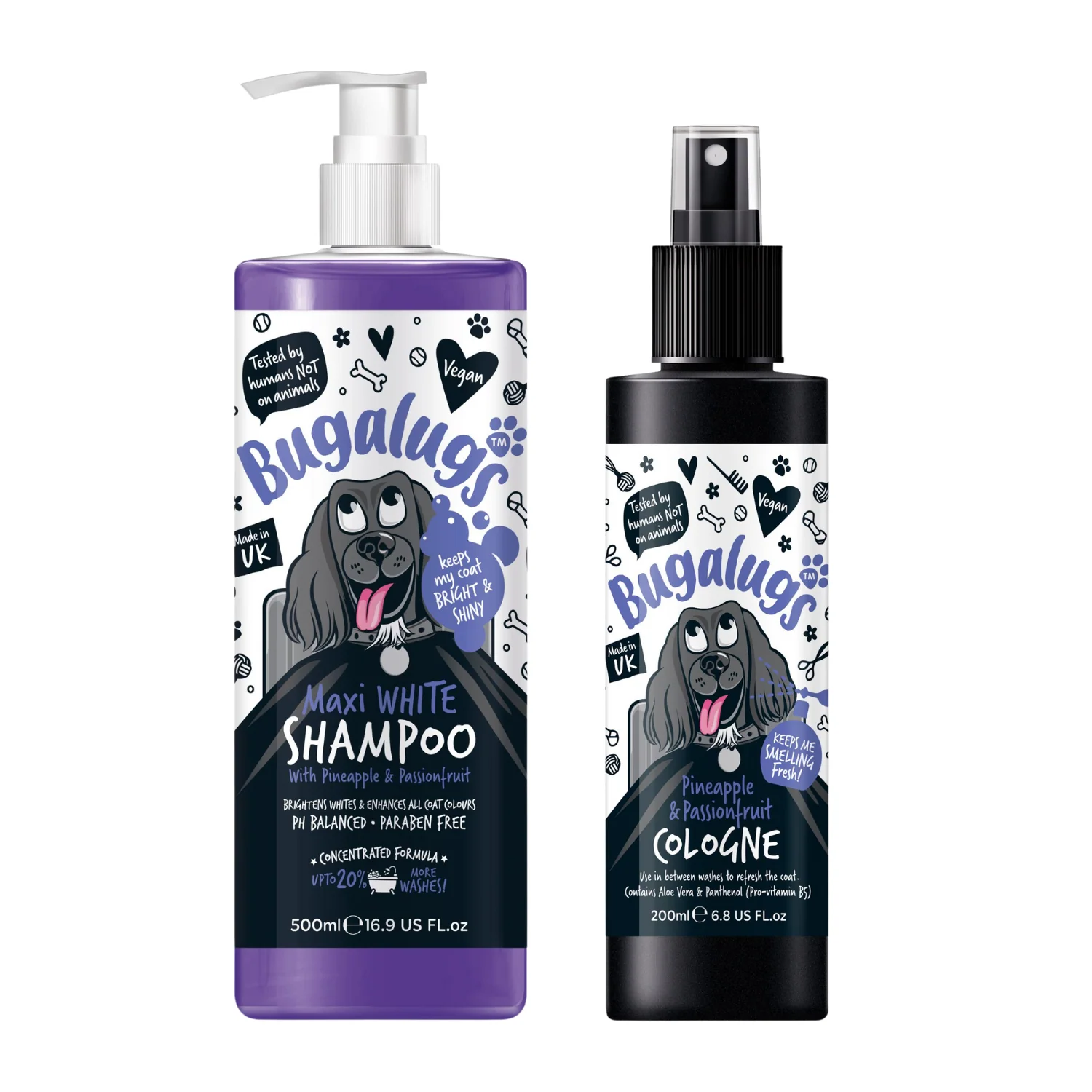 Maxi White Pineapple & Passionfruit Shampoo Dog Grooming Bundle