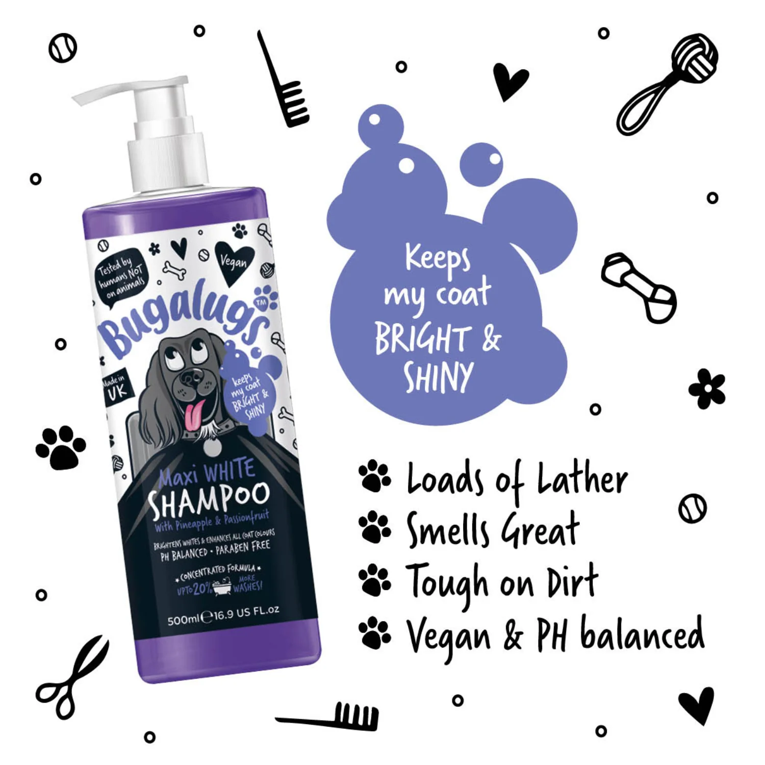 Maxi White Whitening Dog Shampoo with Pineapple & Passionfruit - Image 3