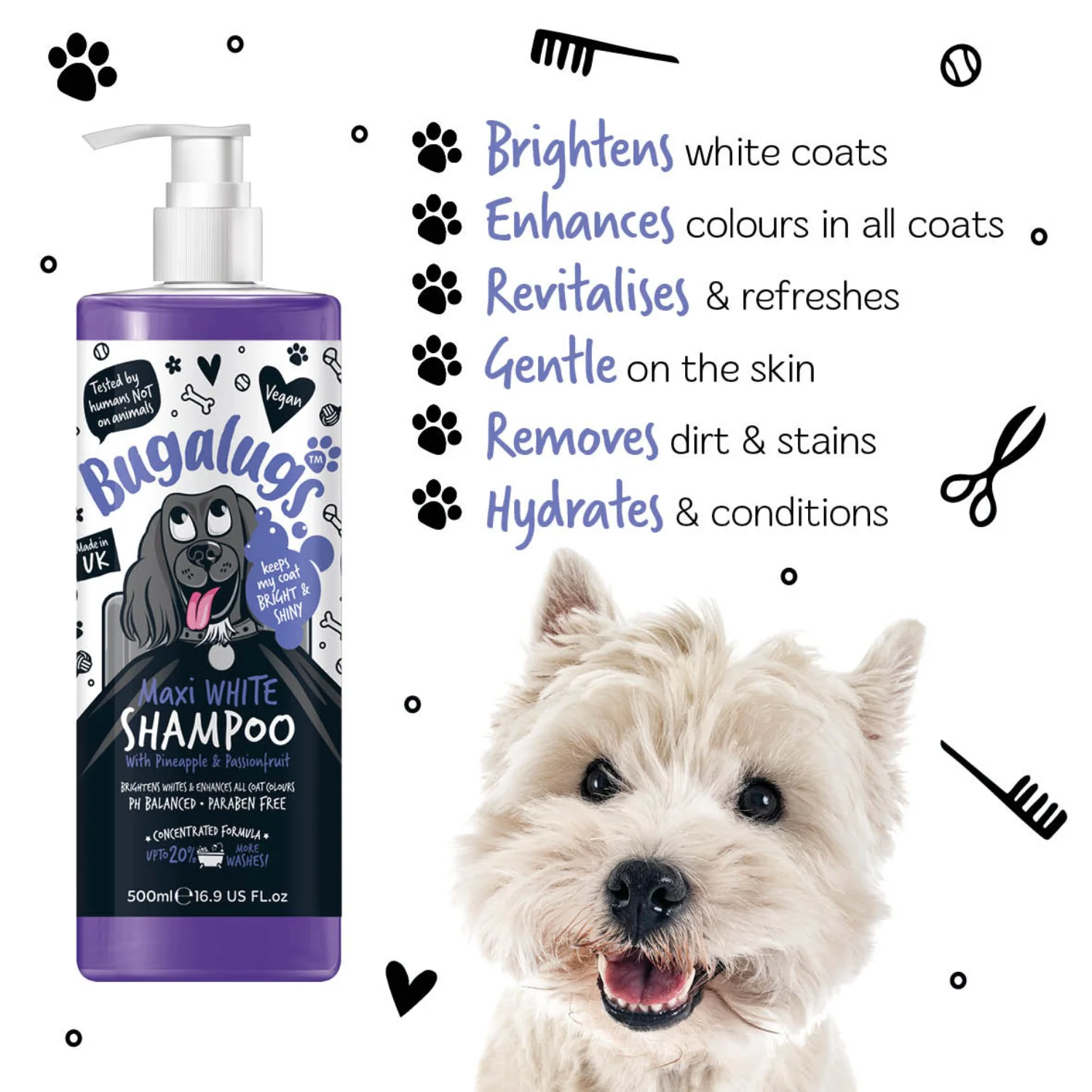 Maxi White Whitening Dog Shampoo with Pineapple & Passionfruit - Image 4