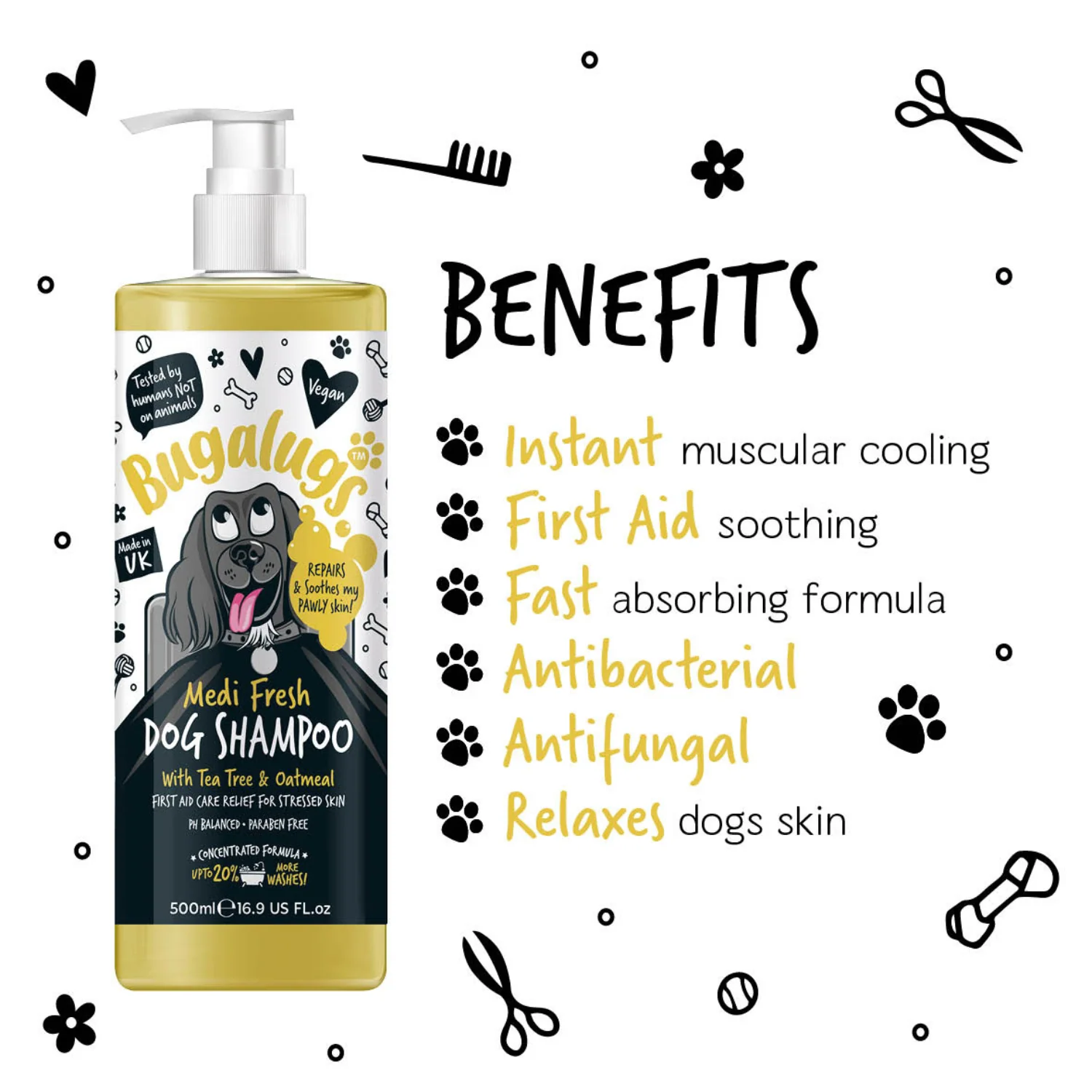 Medi Fresh Dog Shampoo with Tea Tree & Oatmeal - Image 3