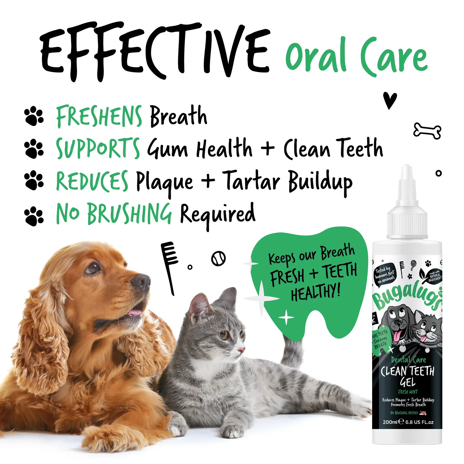 Dental Care Clean Teeth Gel with Fresh Mint for Dogs & Cats - Image 2